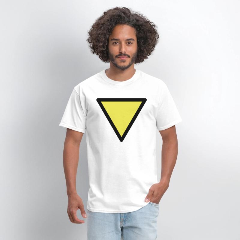 Yield warning sign rounded