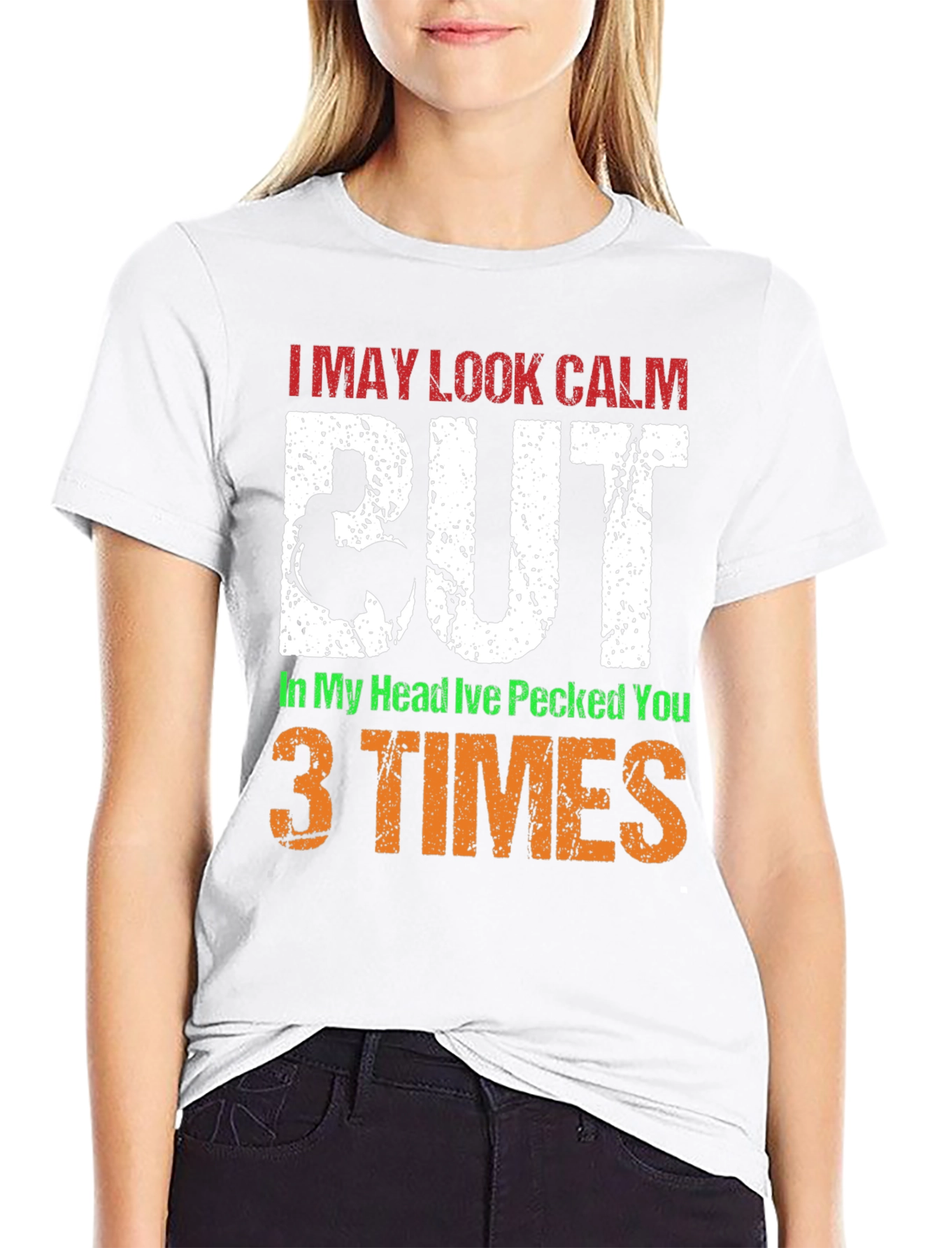 Calm Rooster Graphic Tee - Funny Novelty T-Shirt