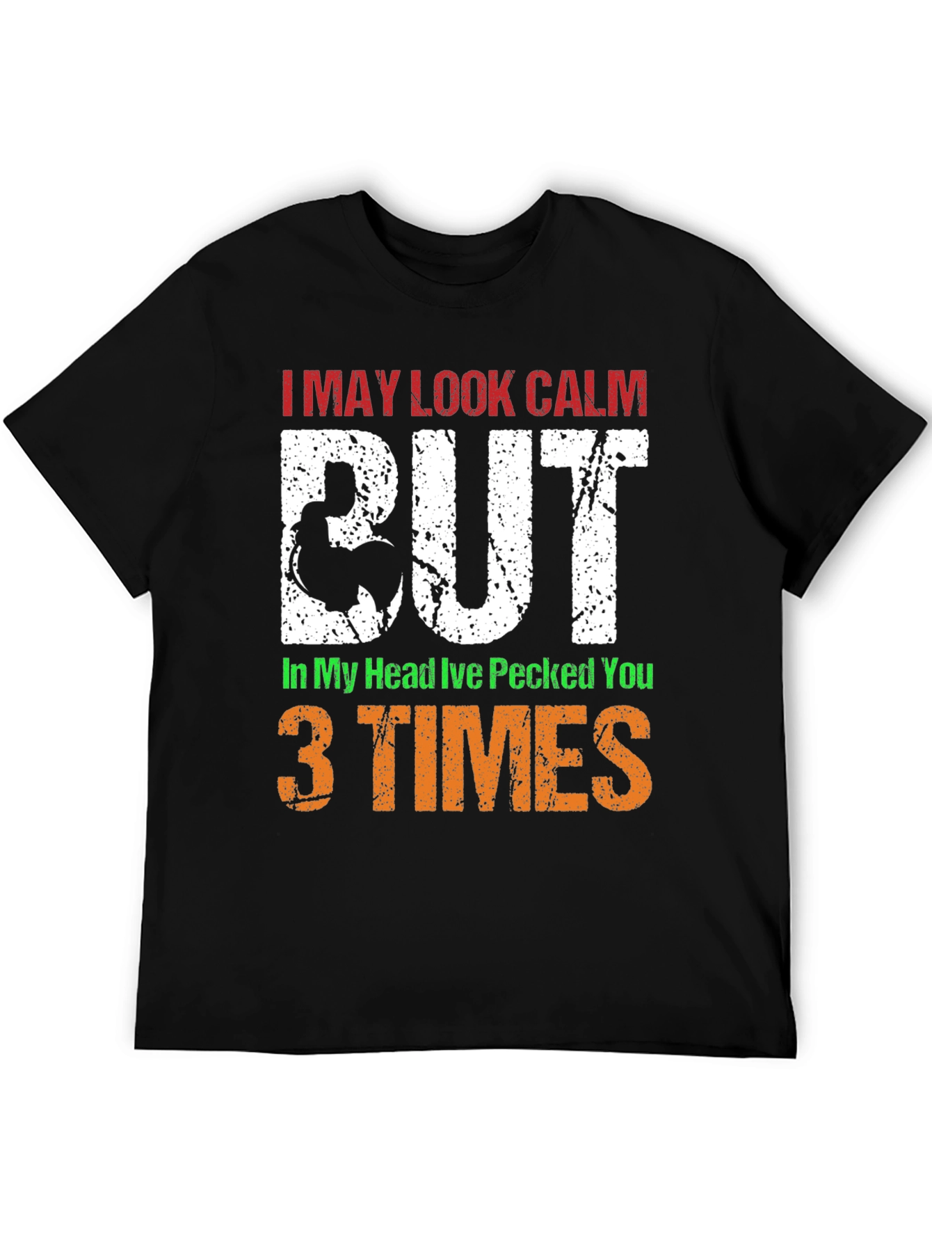 Calm Rooster Graphic Tee - Funny Novelty T-Shirt