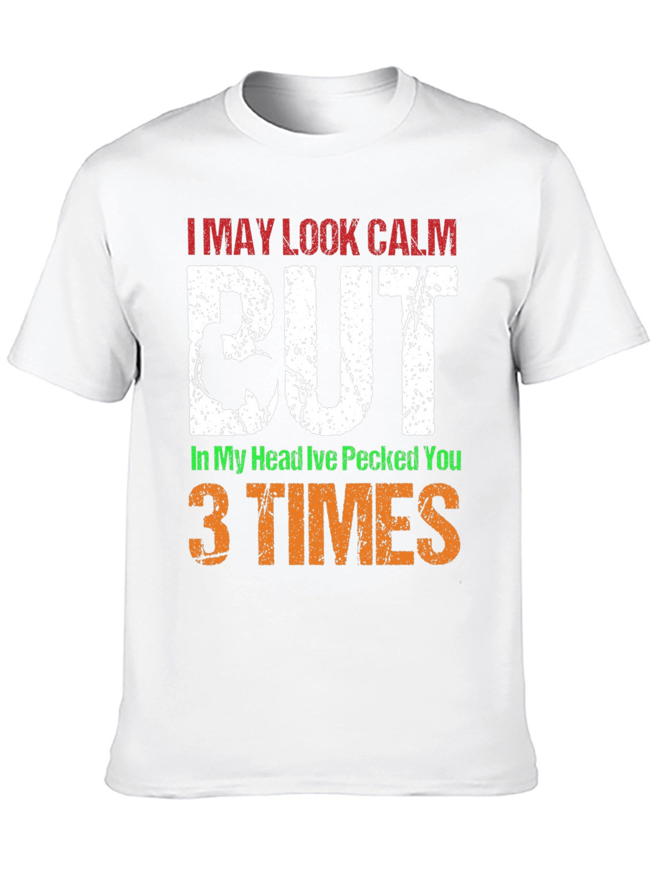 Calm Rooster Graphic Tee - Funny Novelty T-Shirt