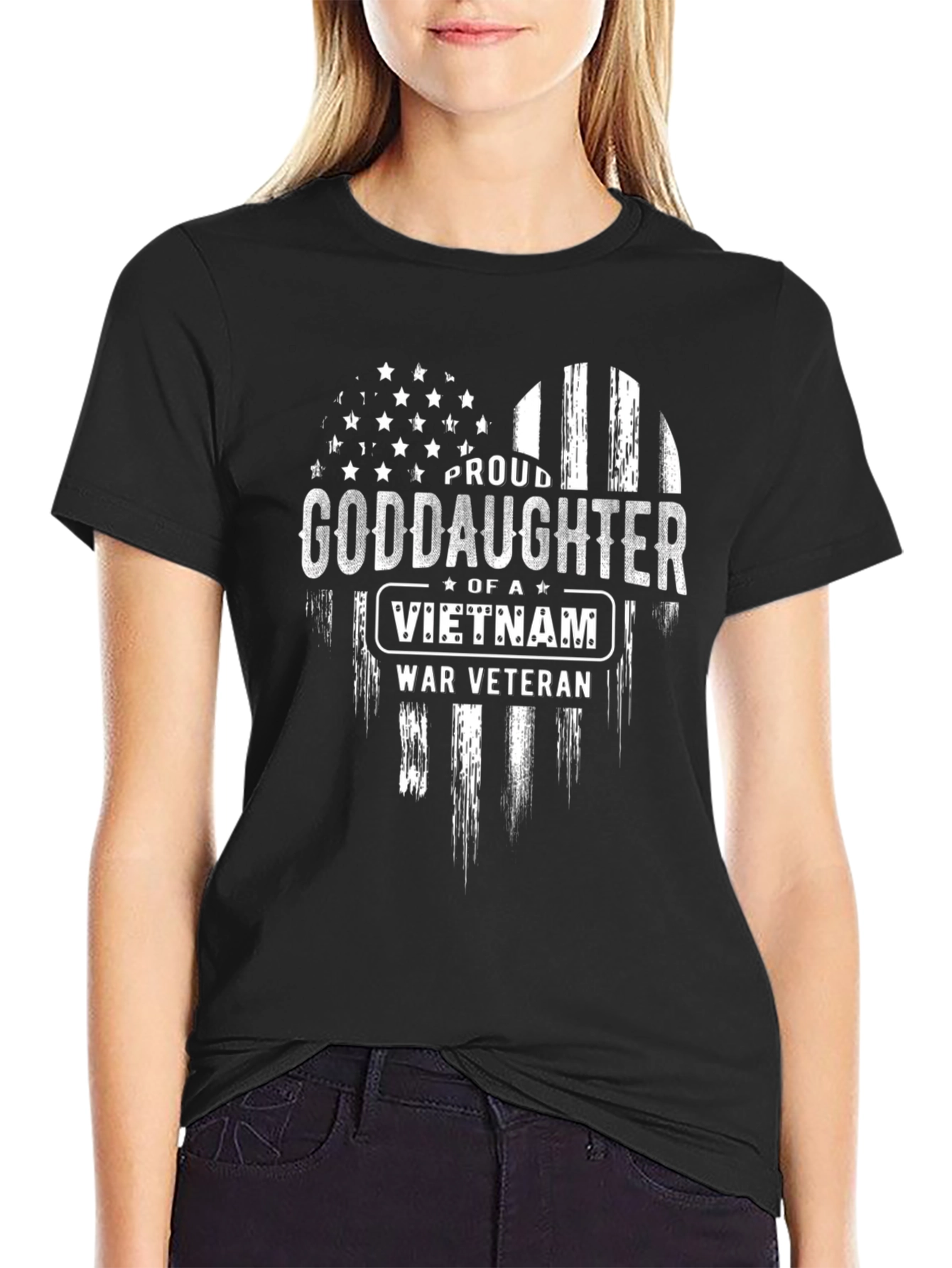 Proud Goddaughter Vietnam War Veteran Graphic T-Shirt