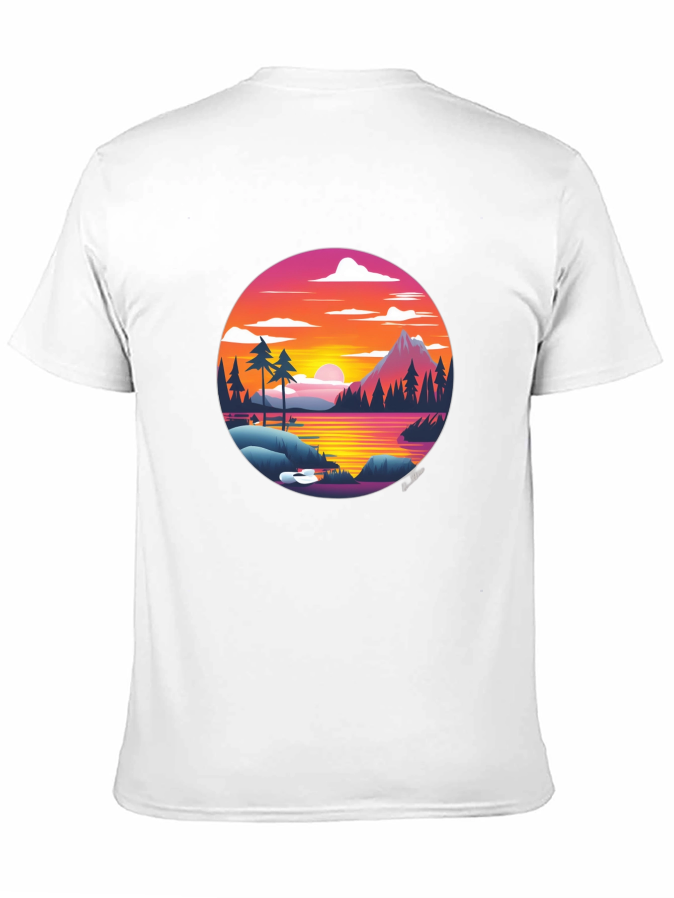 Retro Sunset Lake T-Shirt