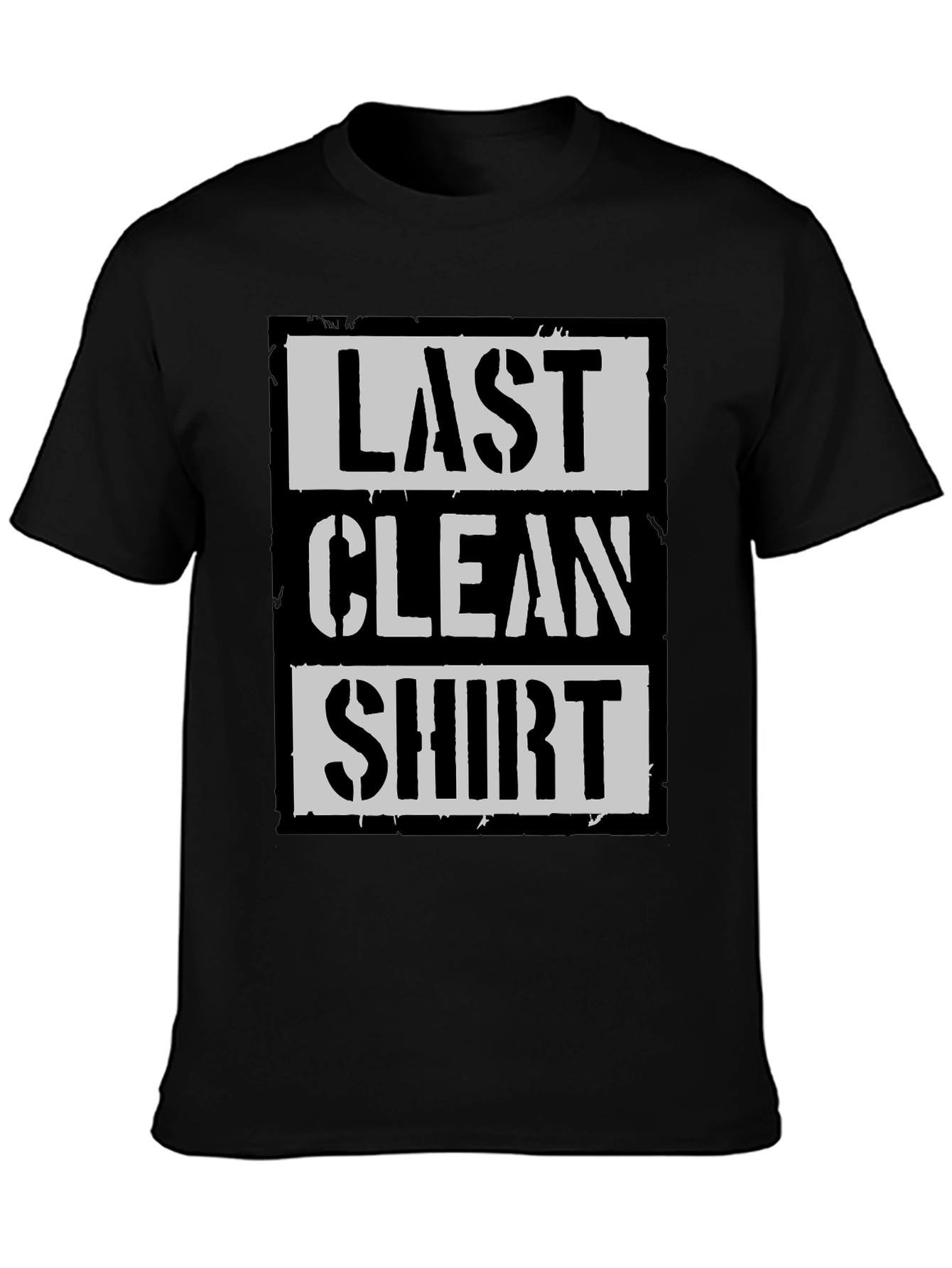 Last Clean Shirt Graphic Tee - Black Cotton