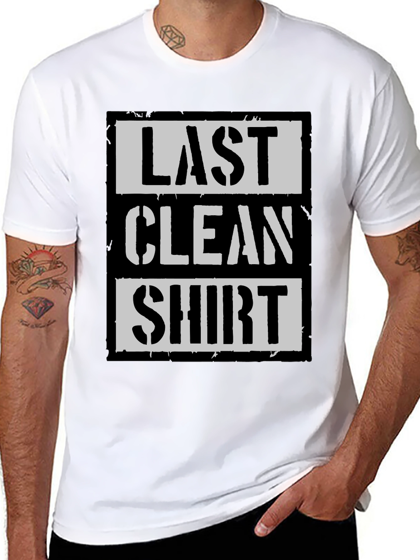 Last Clean Shirt Graphic Tee - Black Cotton
