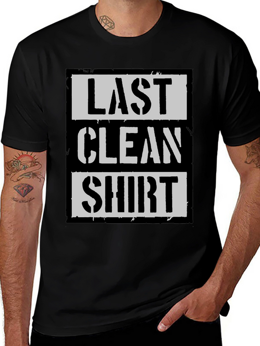 Last Clean Shirt Graphic Tee - Black Cotton