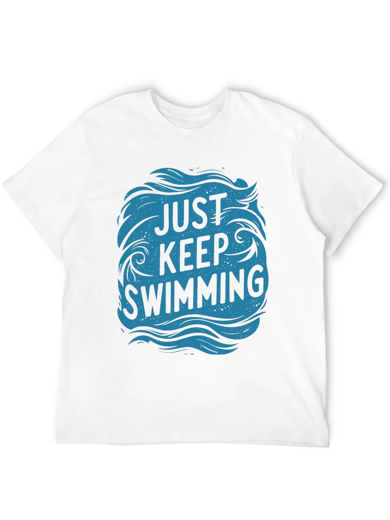 Just Keep Swimming Graphic Tee - Black