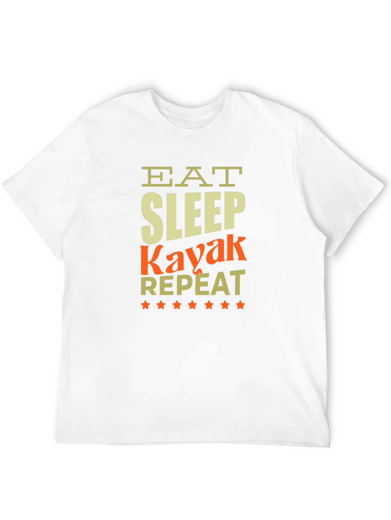 Eat Sleep Kayak Repeat Black T-Shirt