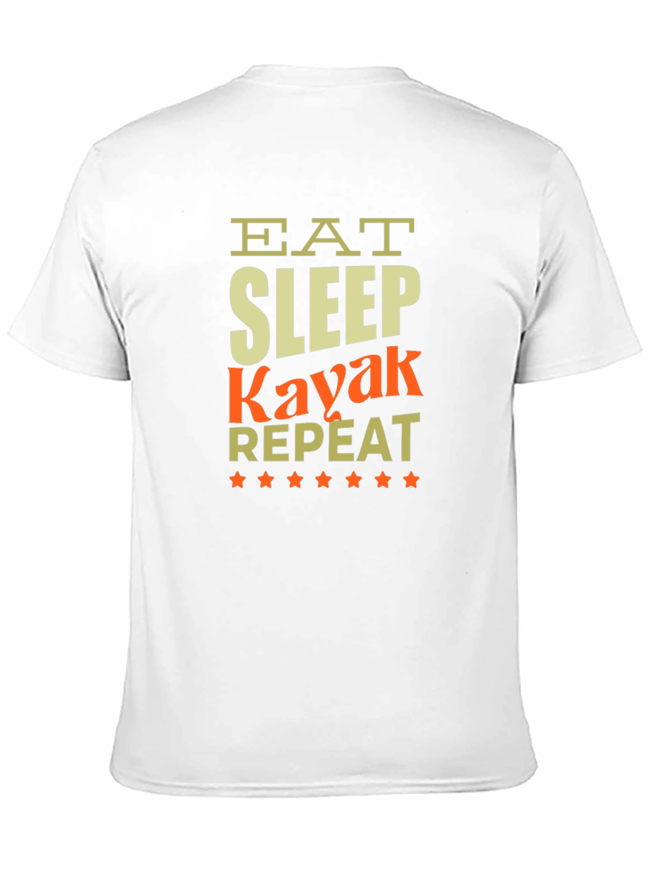 Eat Sleep Kayak Repeat Black T-Shirt