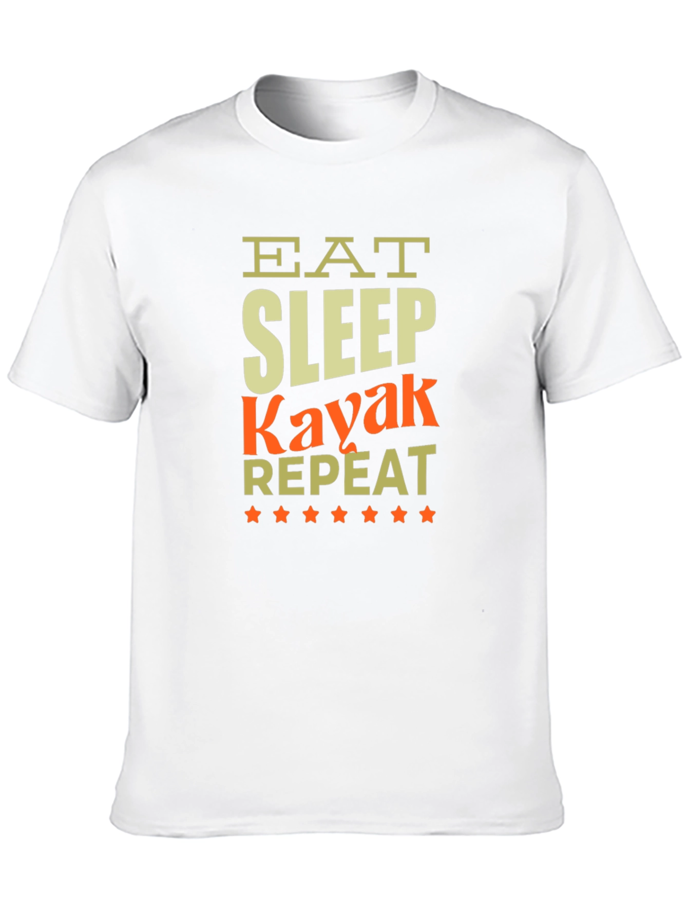 Eat Sleep Kayak Repeat Black T-Shirt
