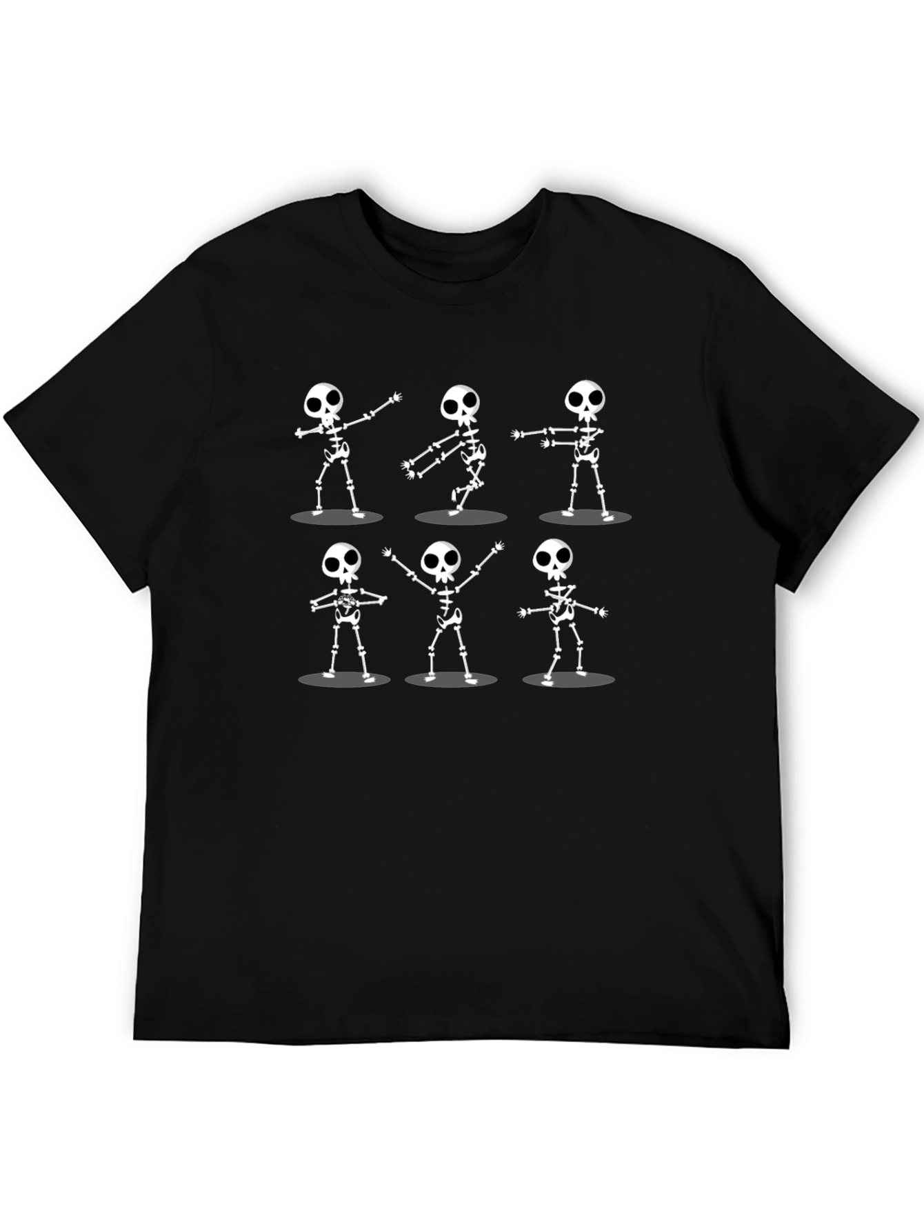 Dancing Skeleton Graphic T-Shirt - Black