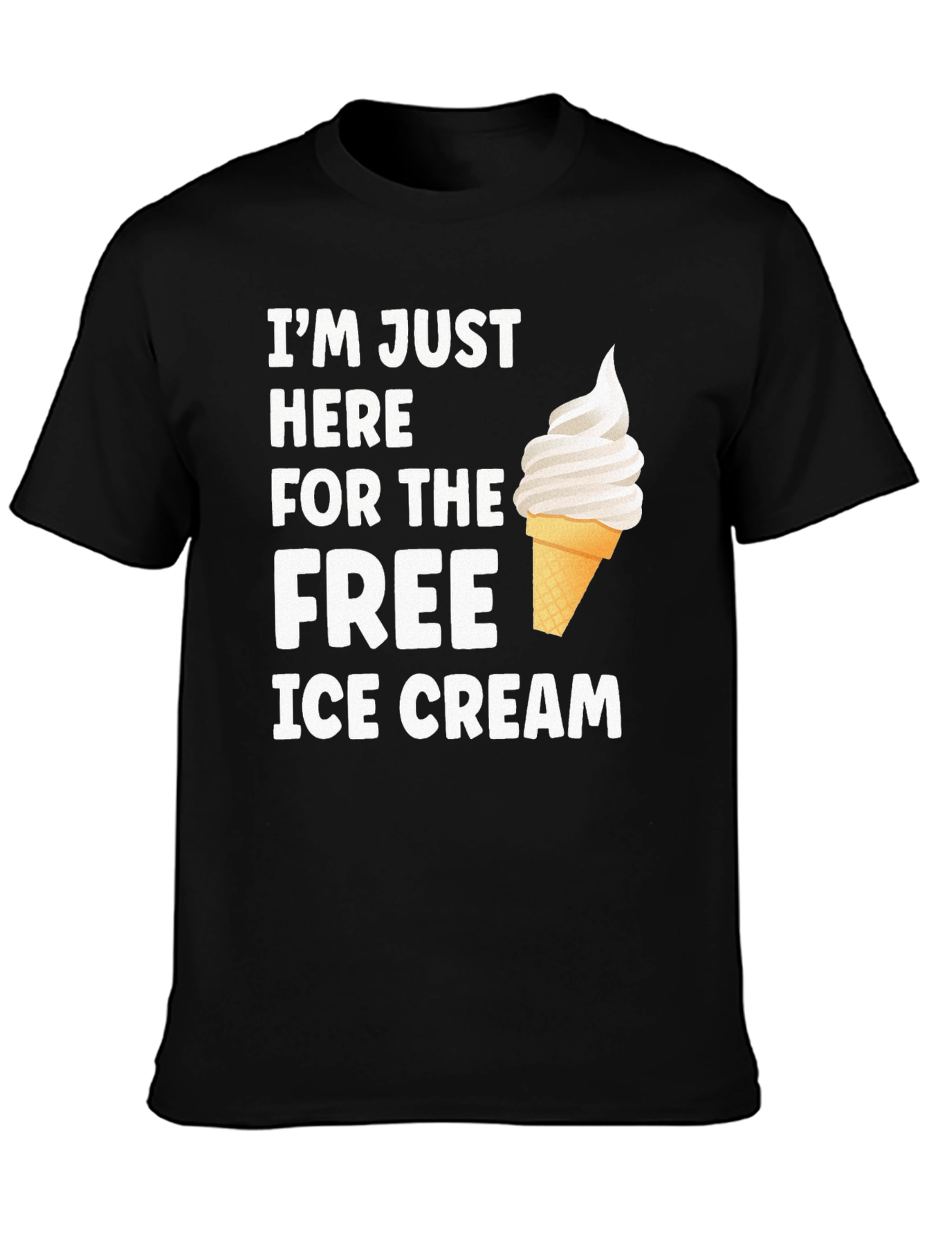 Free Ice Cream Graphic Tee - Soft Cotton Blend
