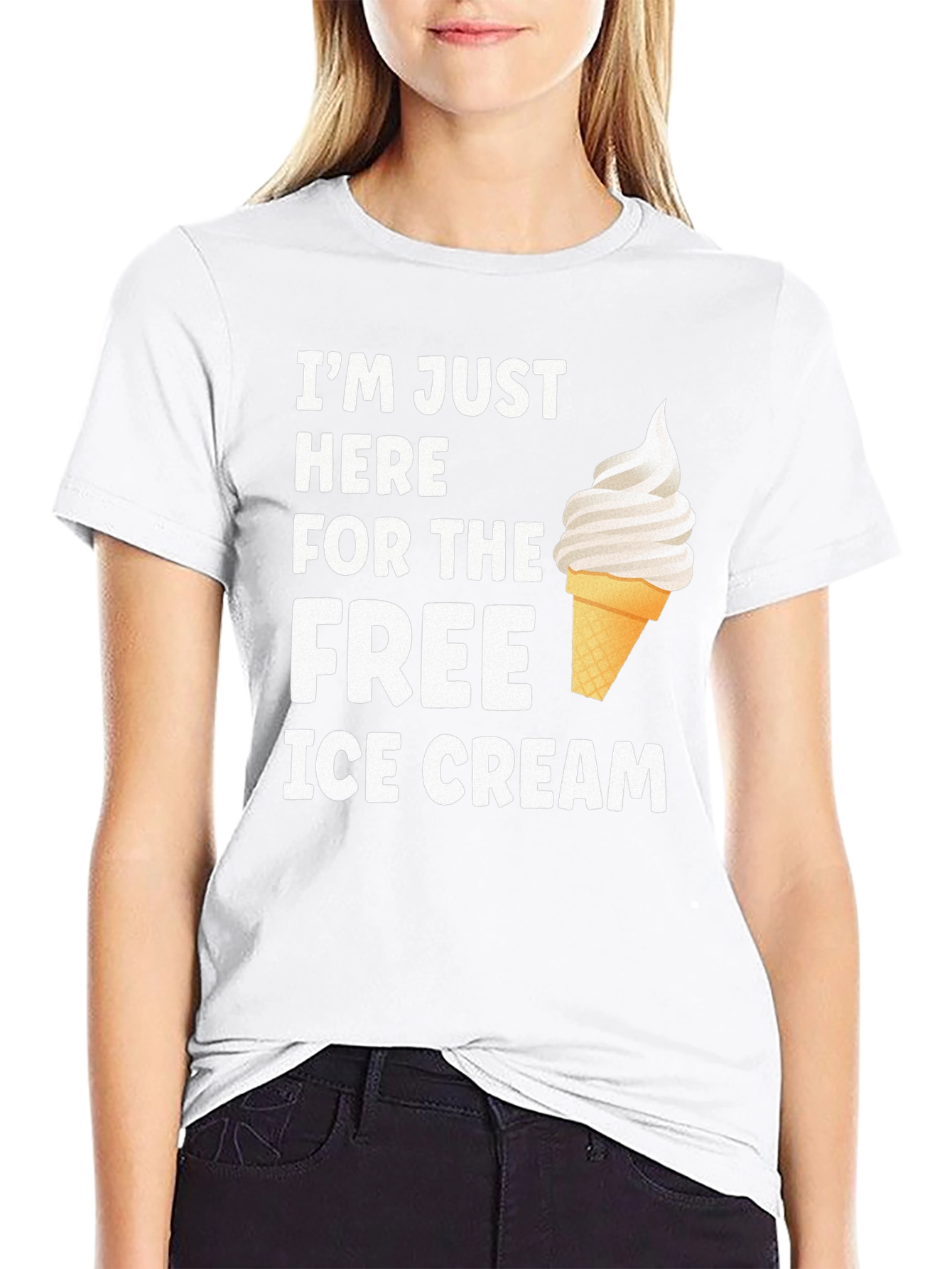 Free Ice Cream Graphic Tee - Soft Cotton Blend