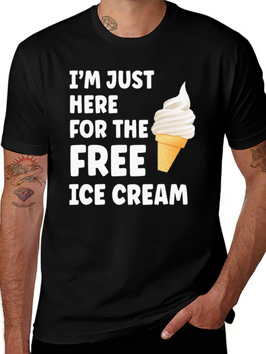 Free Ice Cream Graphic Tee - Soft Cotton Blend