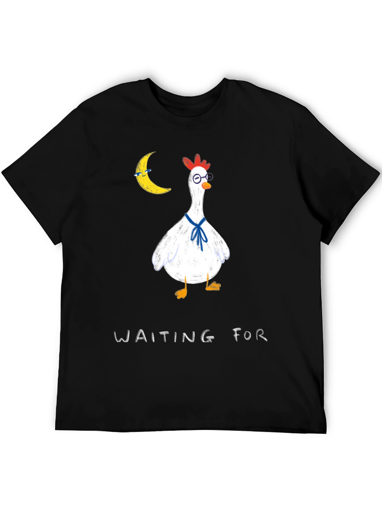 Waiting For T-Shirt: Funny Chicken Moon Tee