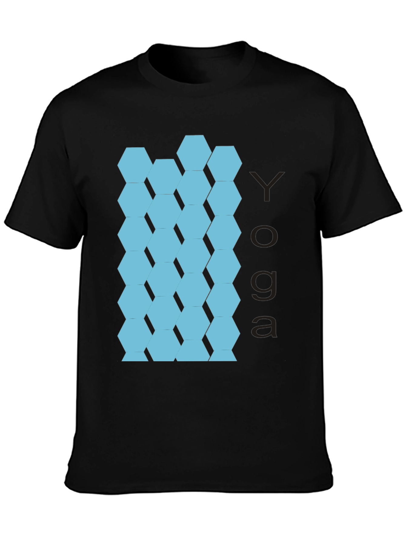 Yoga Hexagon Pattern T-Shirt - Stylish & Comfortable