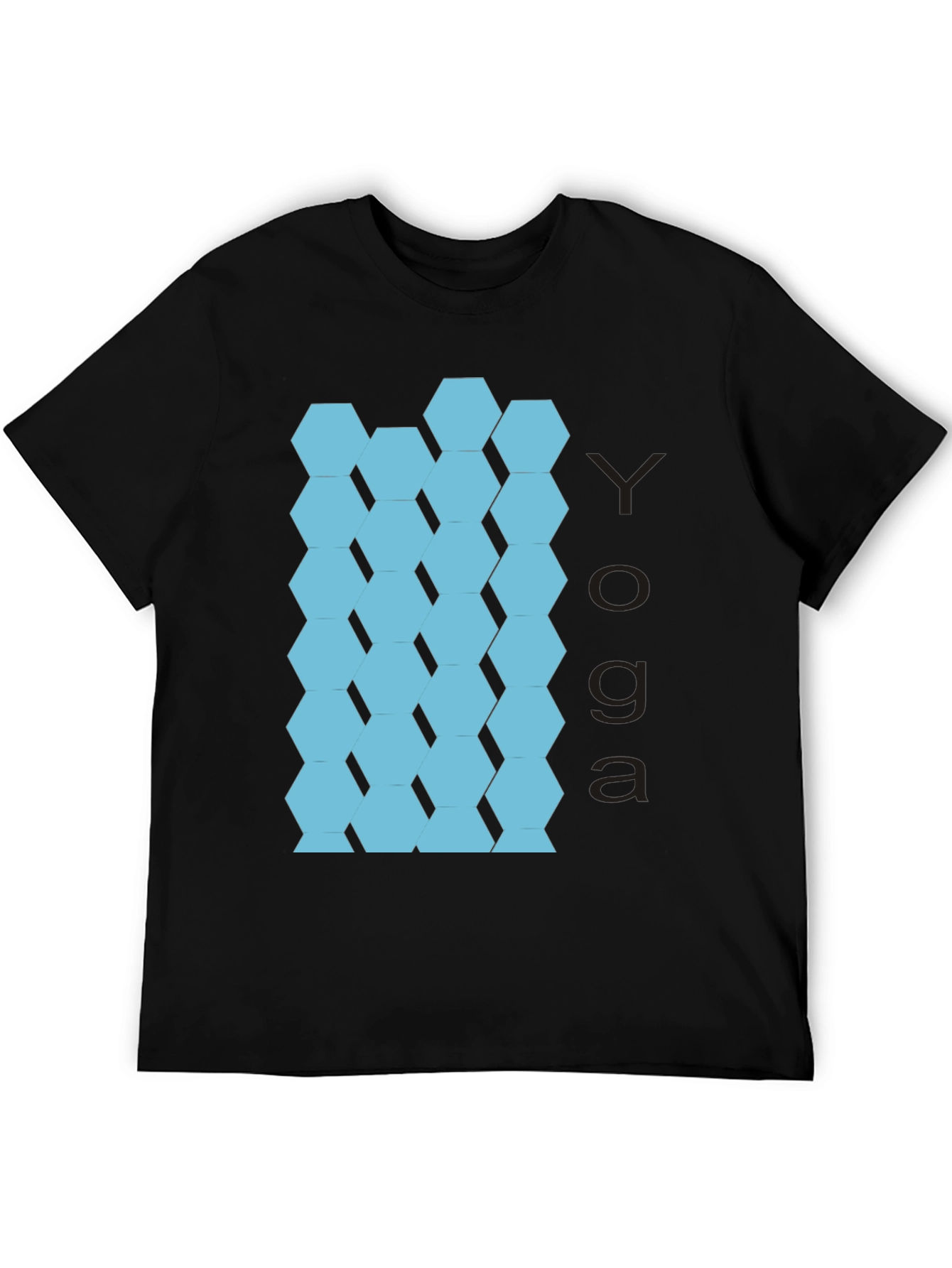 Yoga Hexagon Pattern T-Shirt - Stylish & Comfortable
