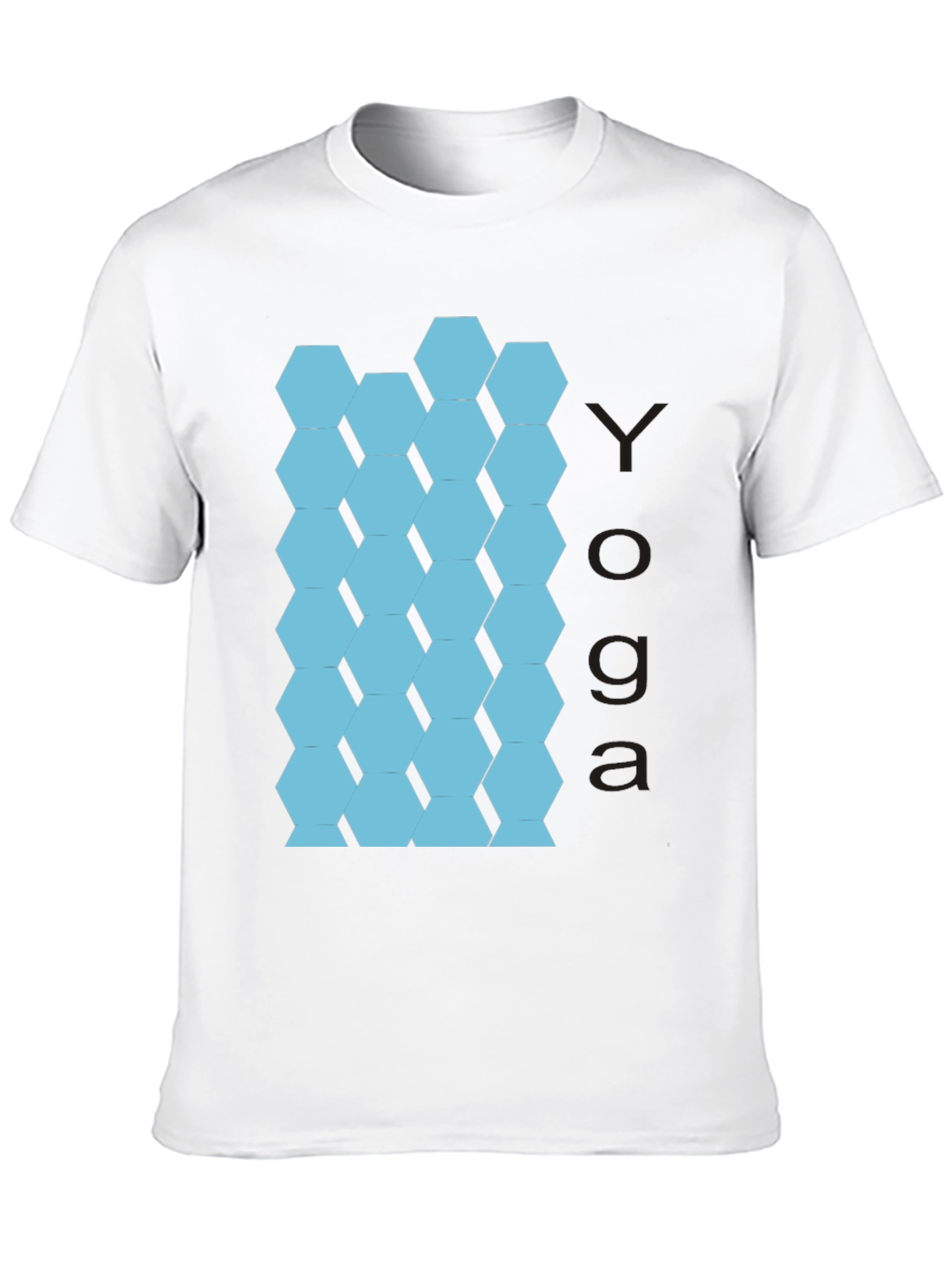 Yoga Hexagon Pattern T-Shirt - Stylish & Comfortable
