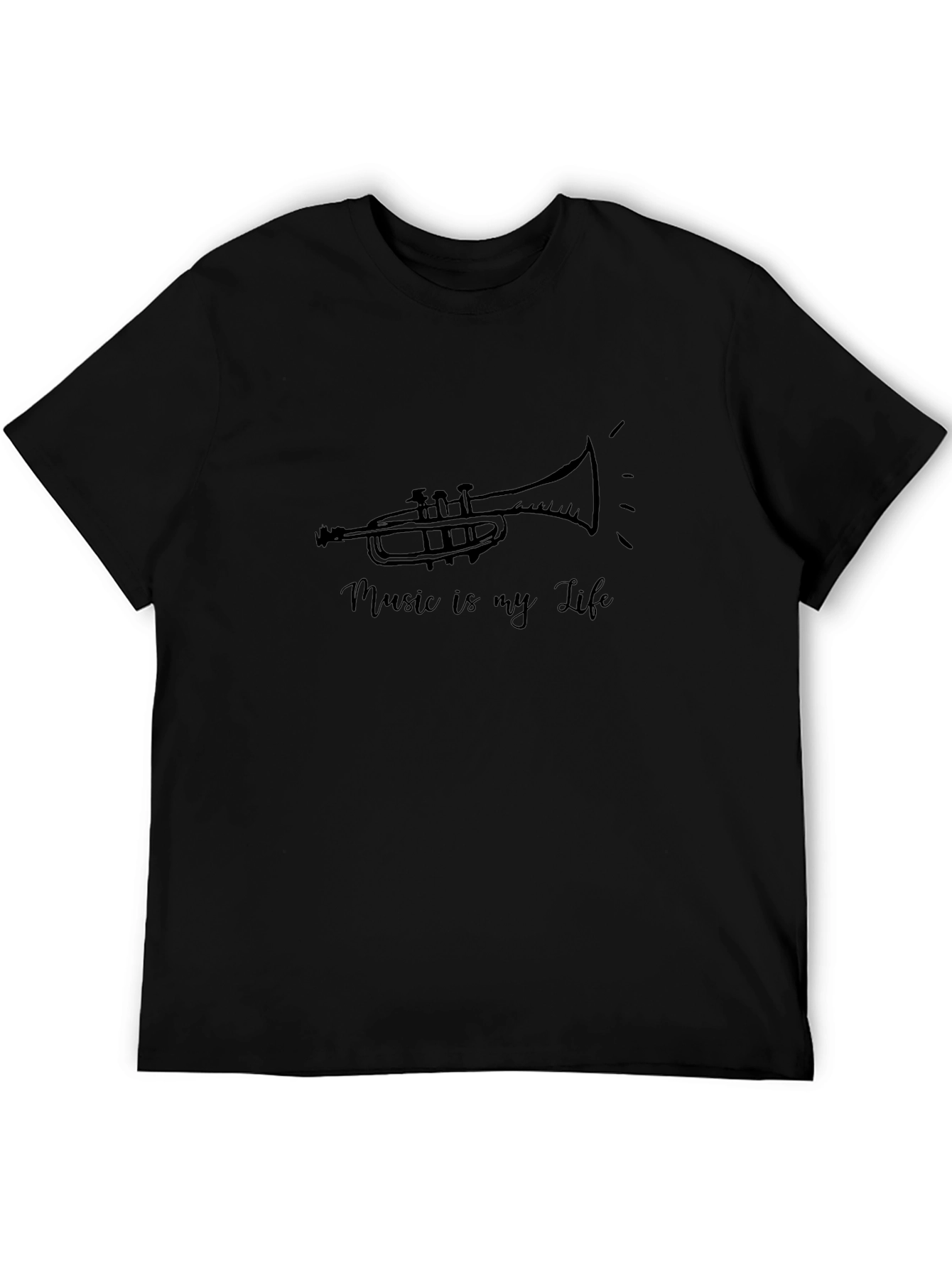 Music Is My Life Trumpet Graphic Tee