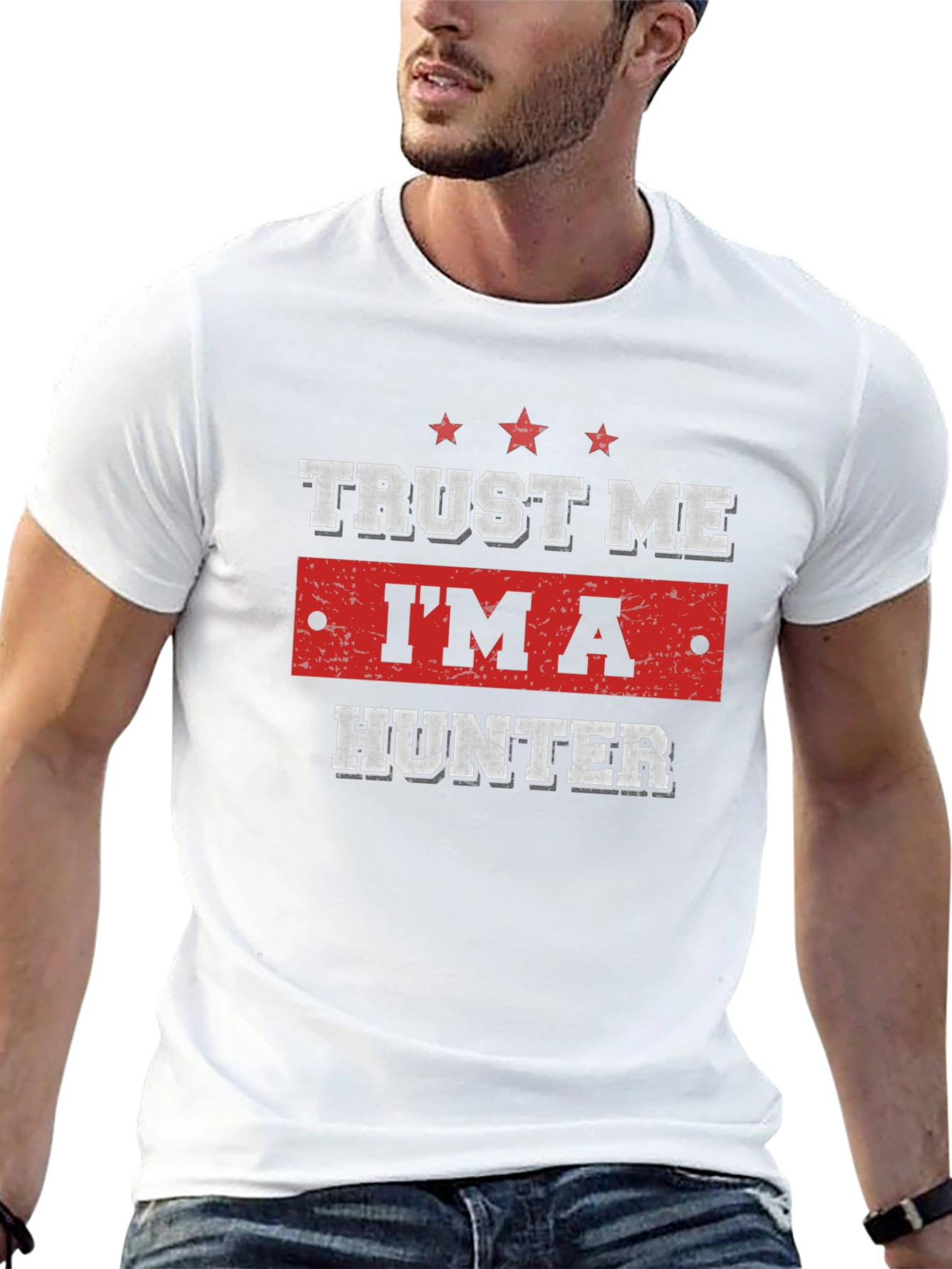 Trust Me Im A Hunter Black Graphic Tee