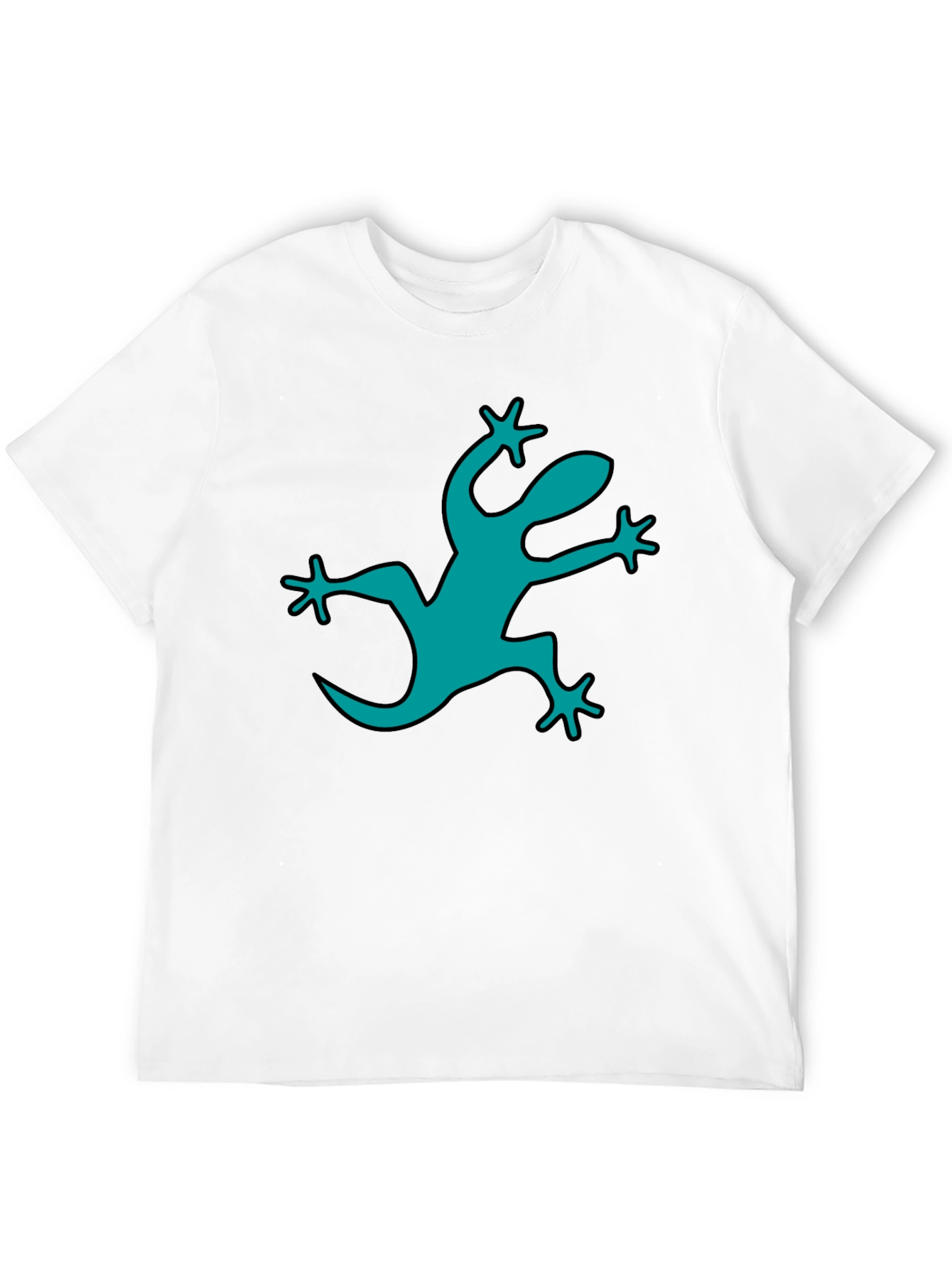 Cool Gecko Graphic Black T-Shirt