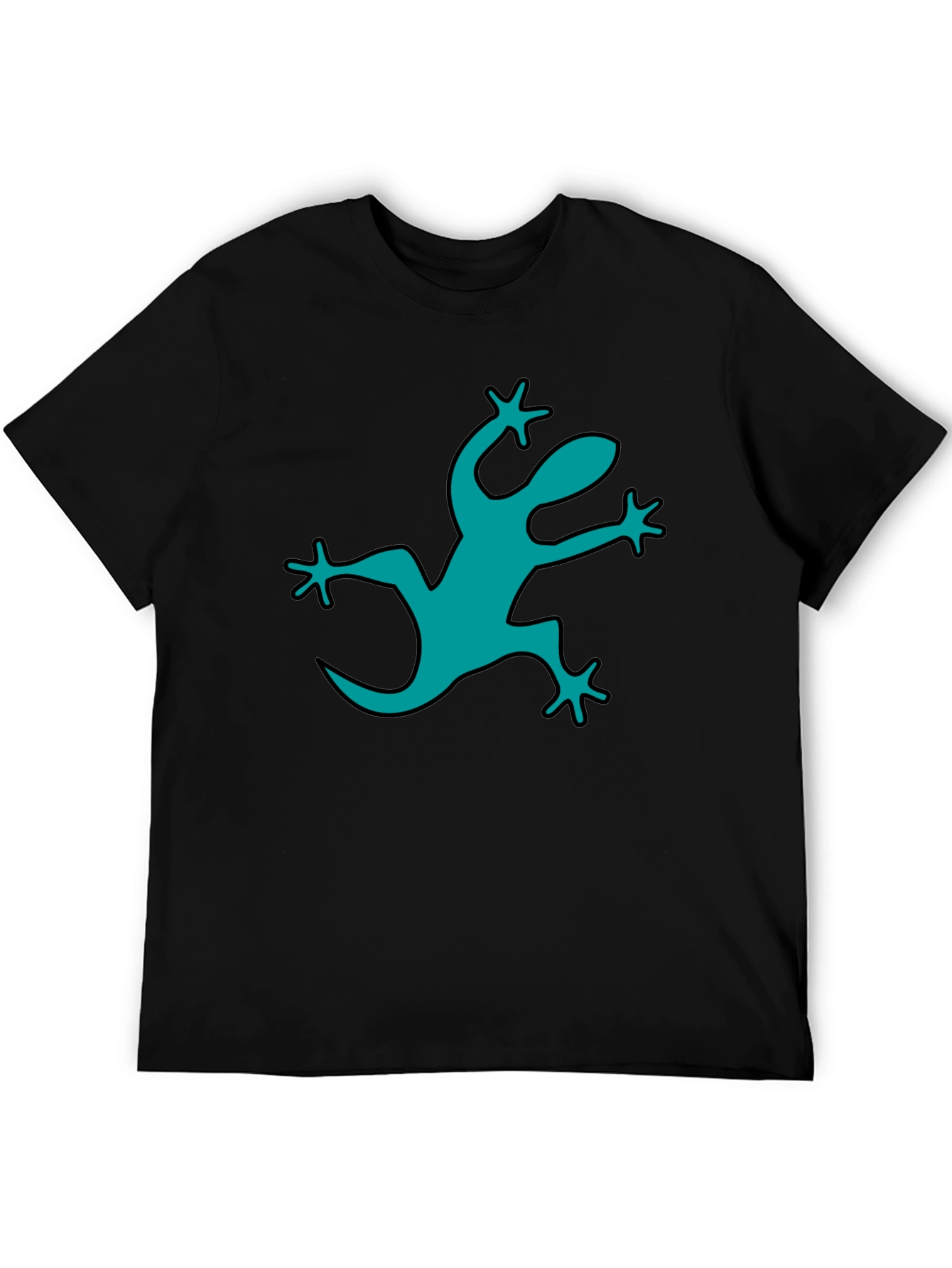 Cool Gecko Graphic Black T-Shirt