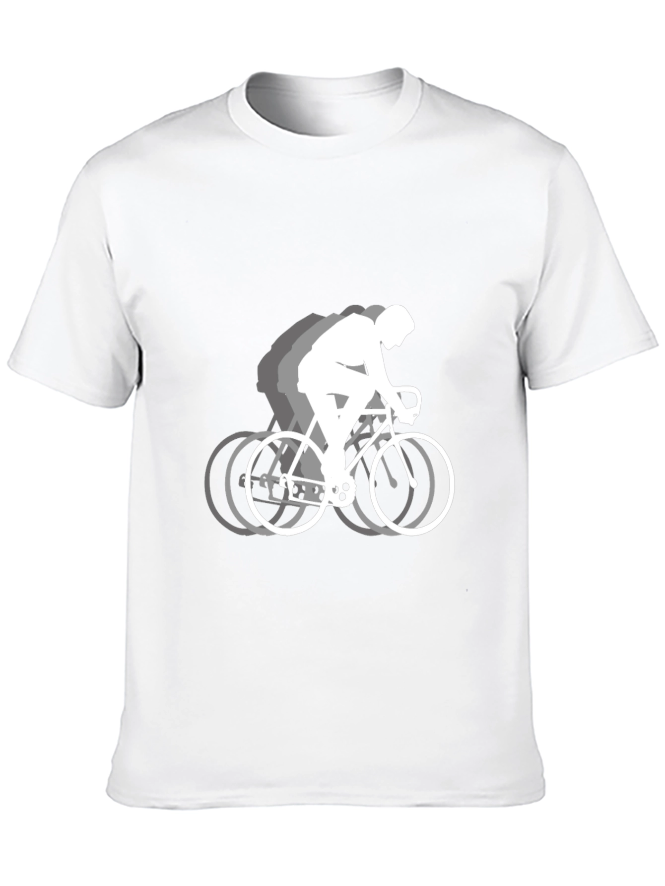 Mens Black Bicyclist Graphic T-Shirt