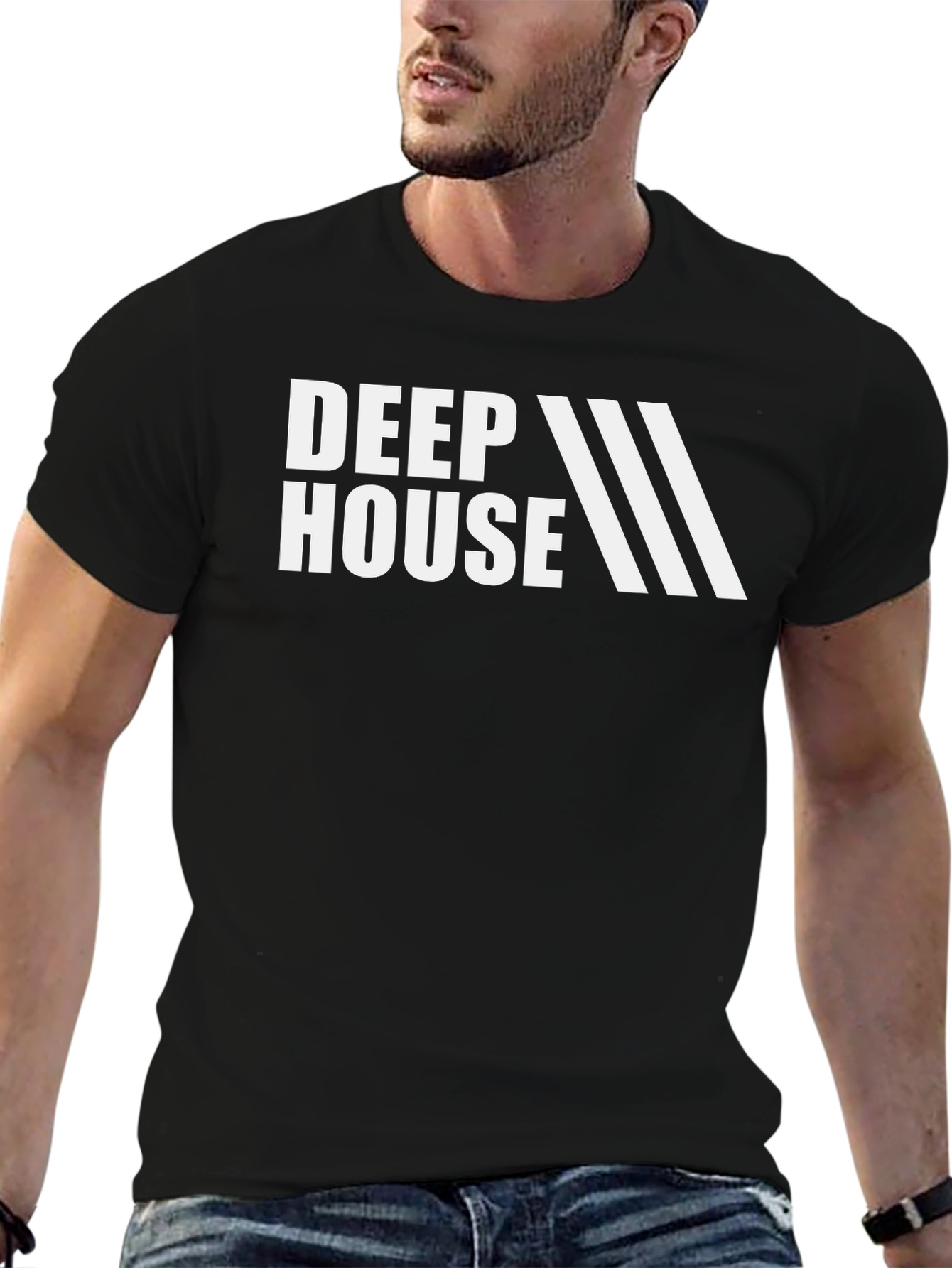 Deep House Music Black T-Shirt