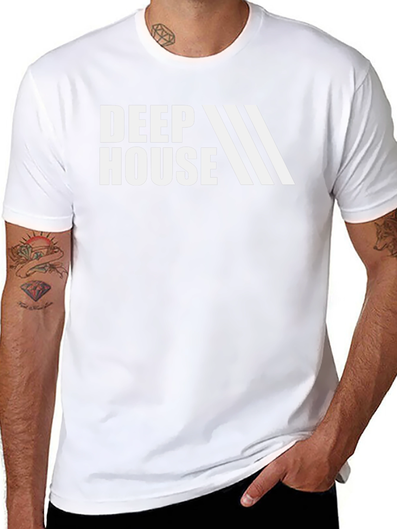 Deep House Music Black T-Shirt