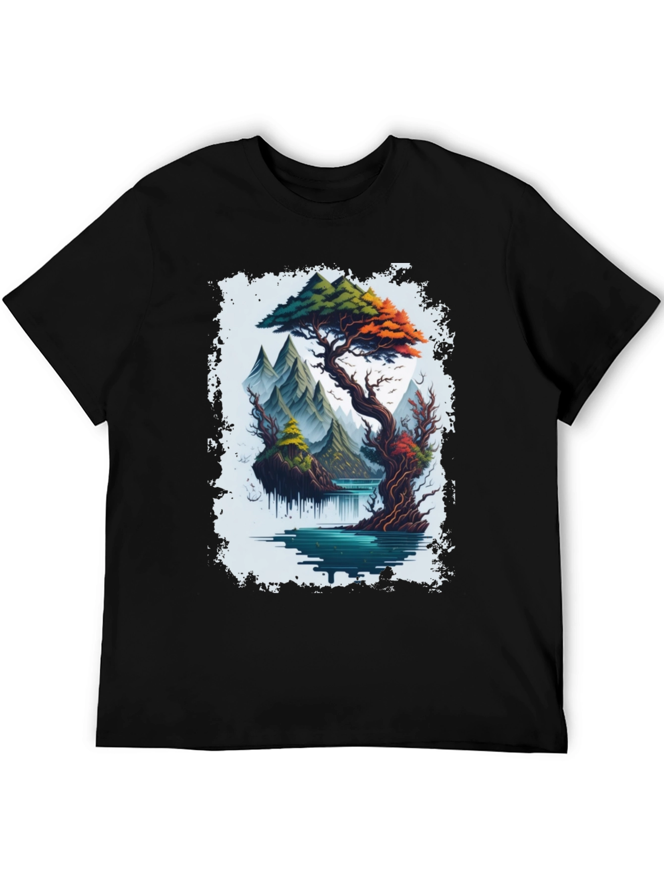 Scenic Mountain Landscape Graphic Tee