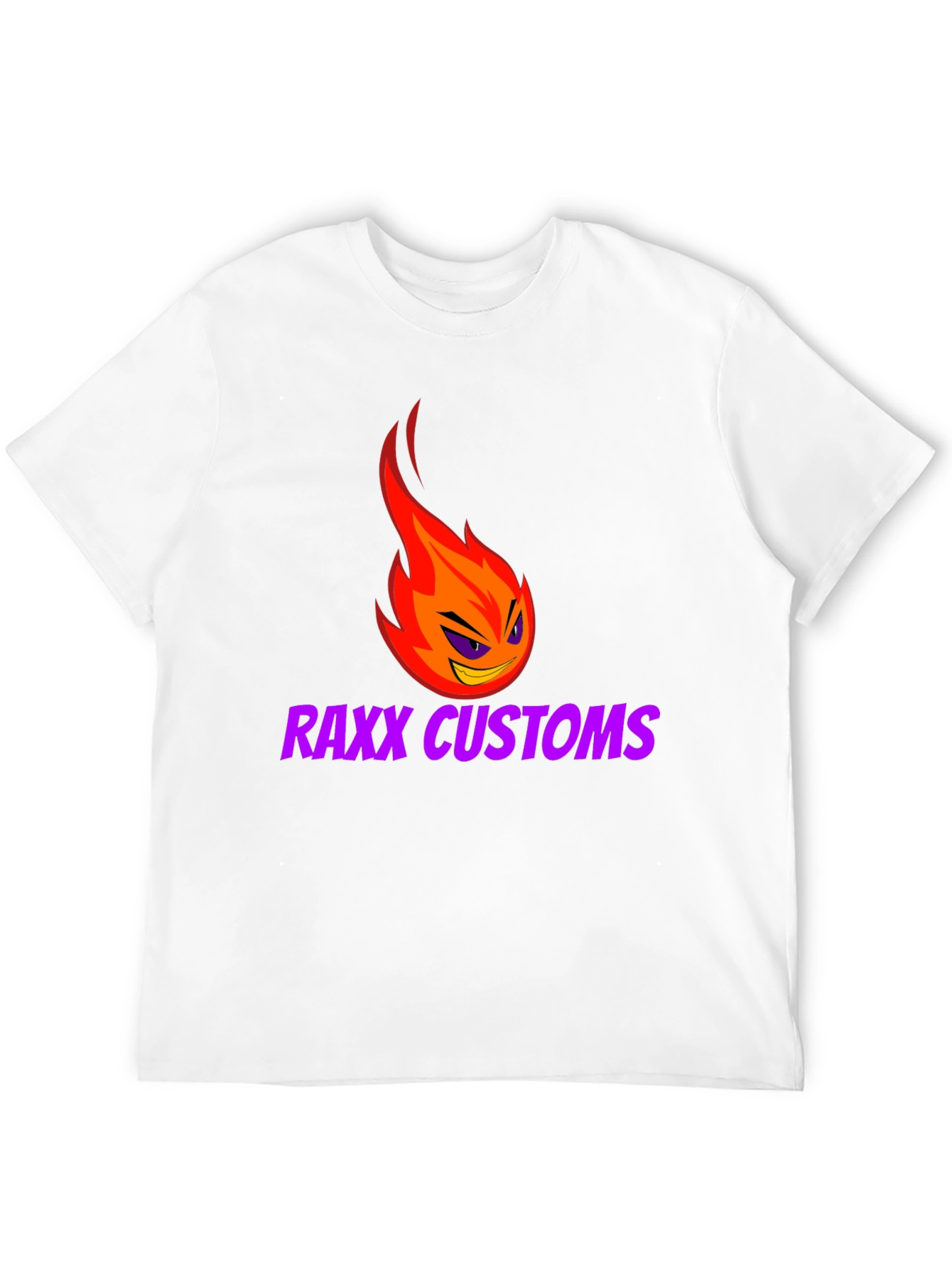 Raxx Customs Graphic Tee - Flame Logo Black T-Shirt