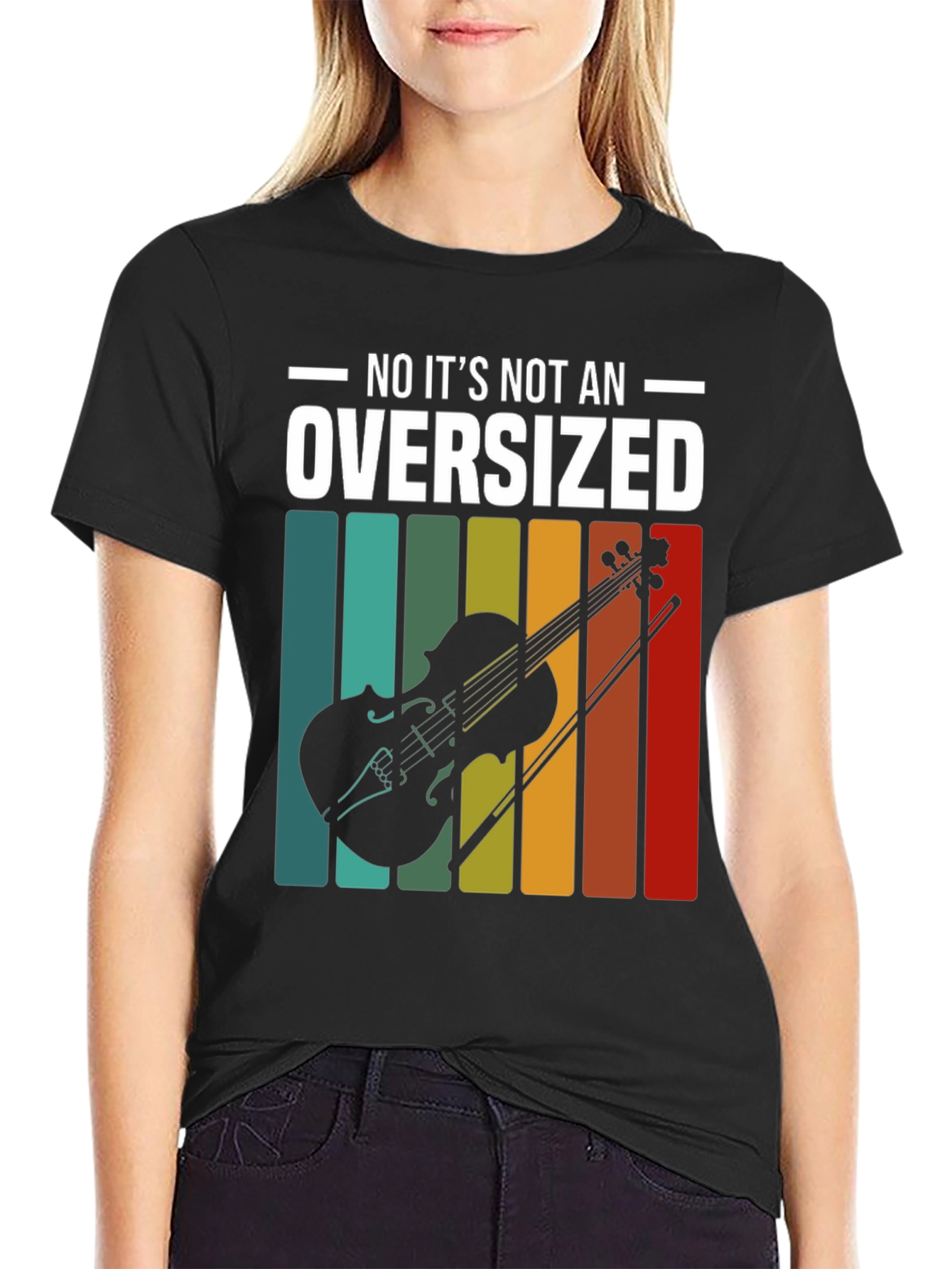 Violin Graphic Tee - Oversized? No Way!