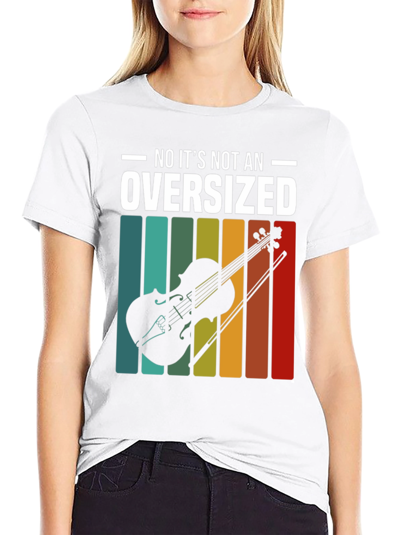 Violin Graphic Tee - Oversized? No Way!