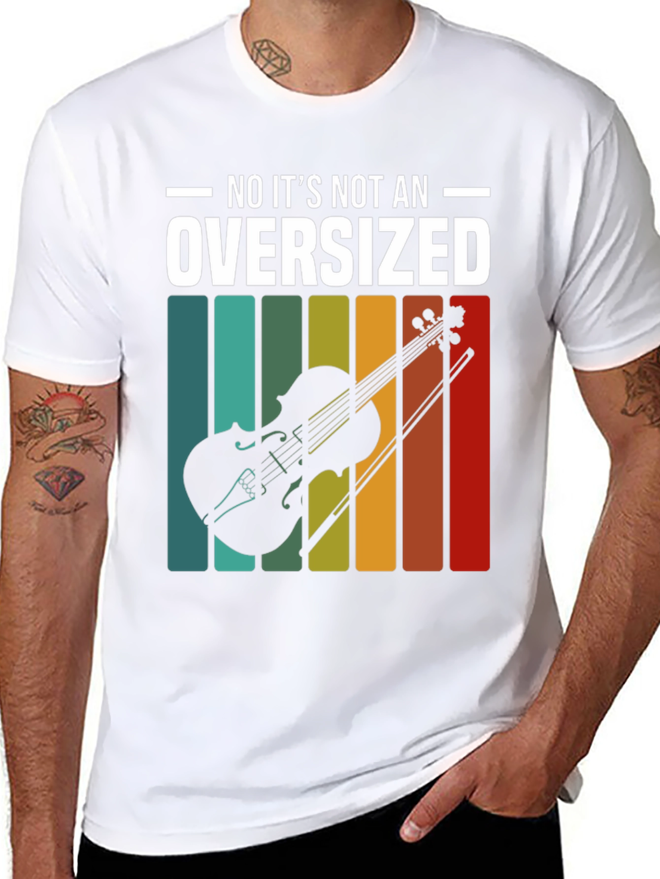 Violin Graphic Tee - Oversized? No Way!