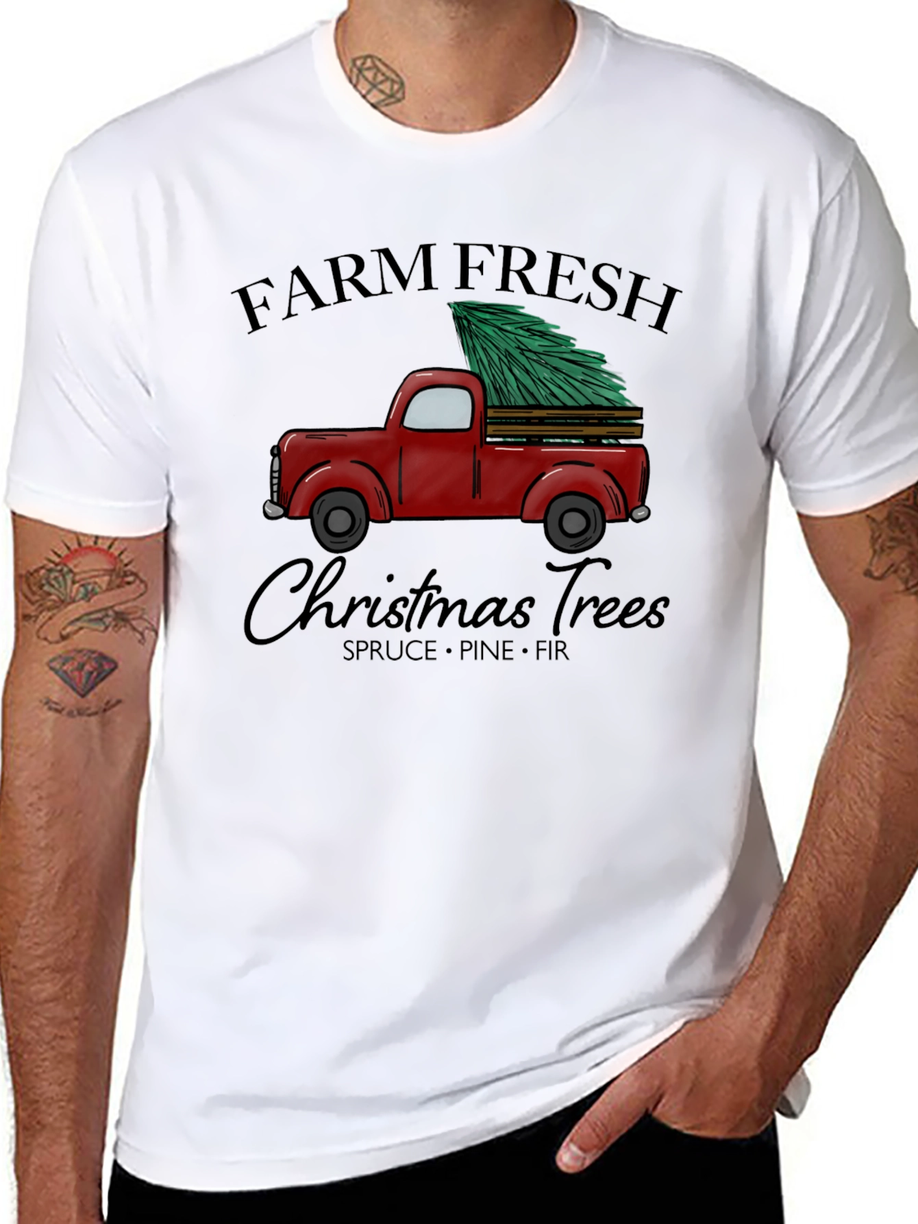 Farm Fresh Christmas Trees Graphic T-Shirt