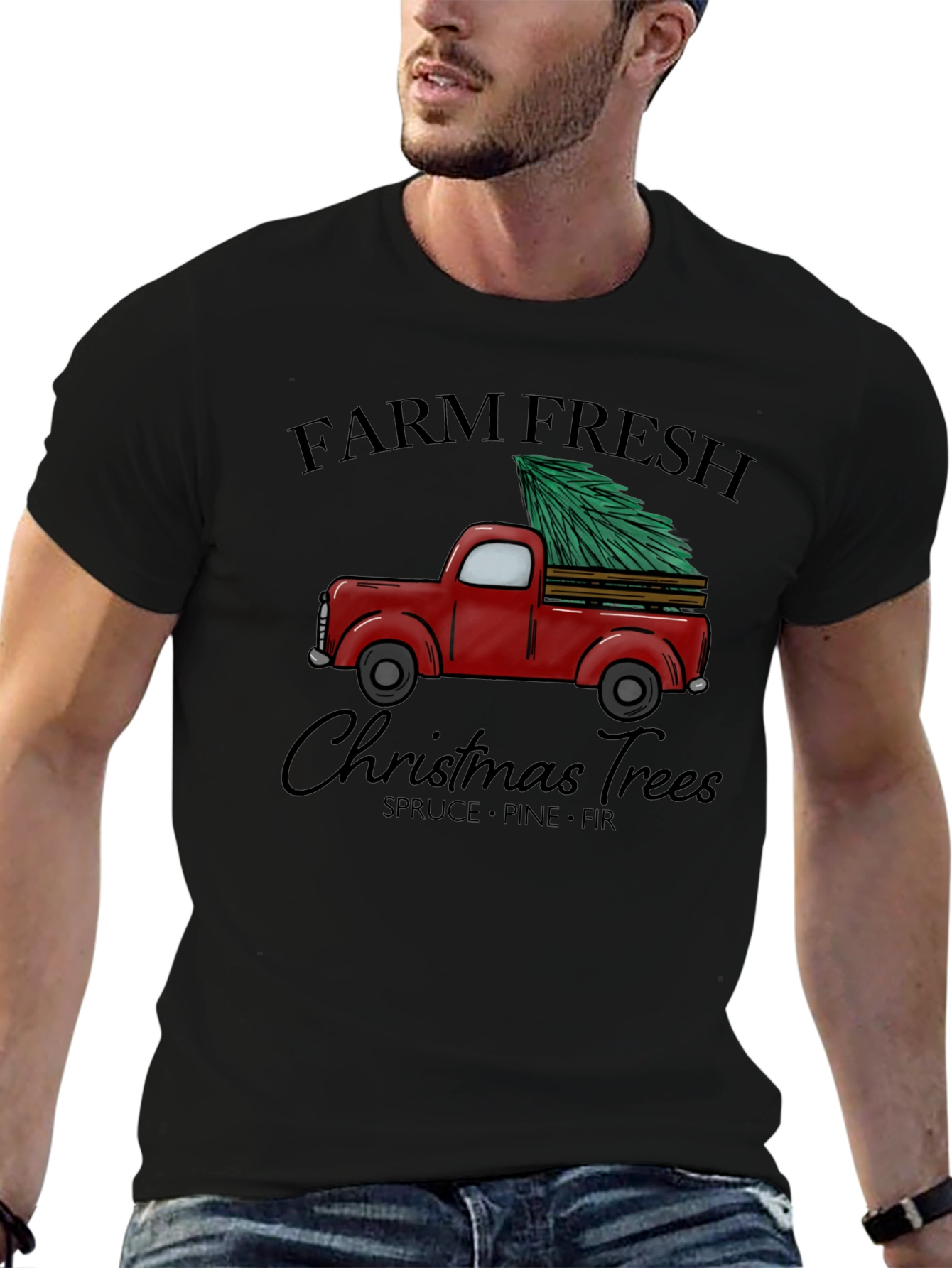 Farm Fresh Christmas Trees Graphic T-Shirt