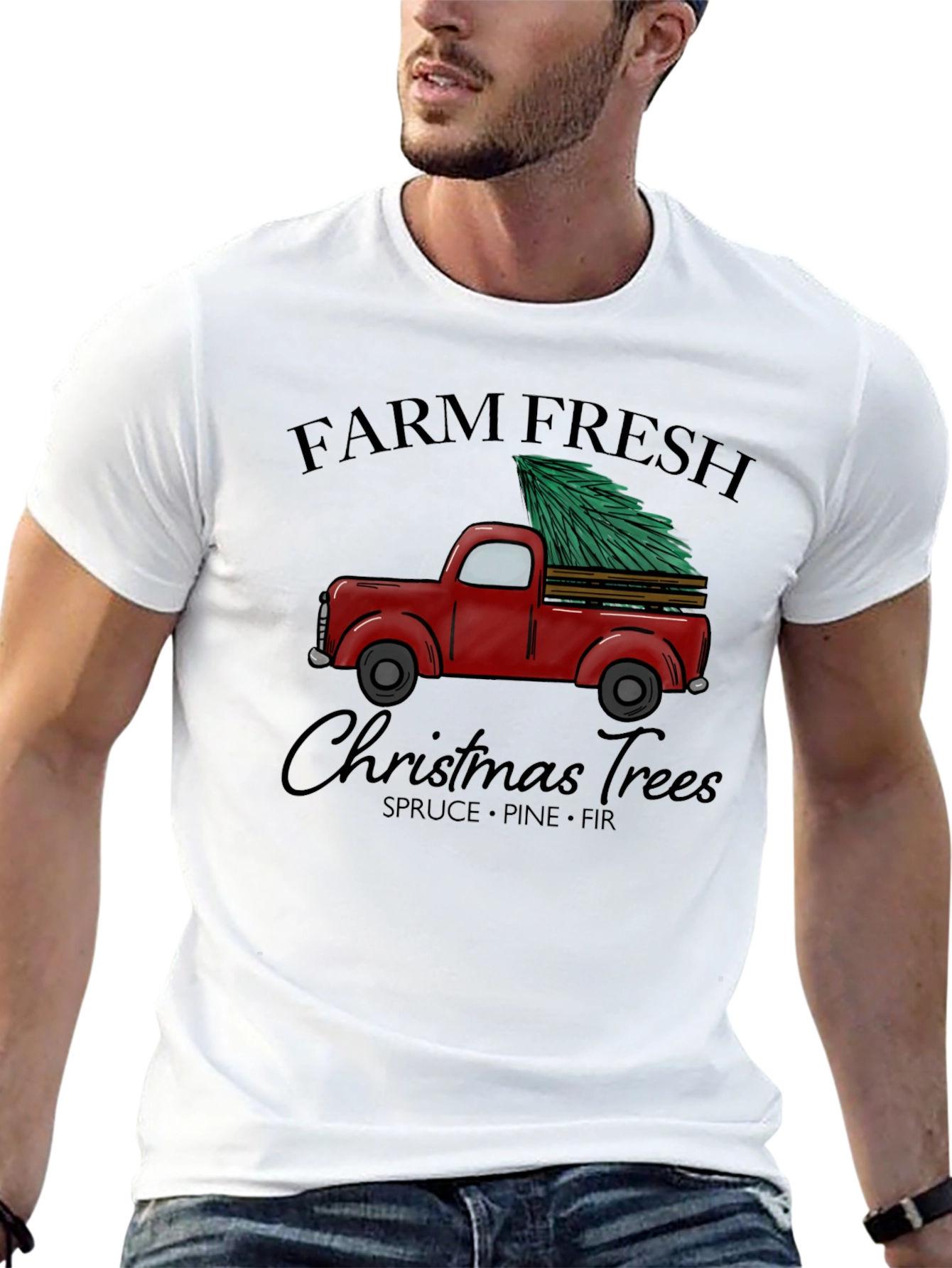 Farm Fresh Christmas Trees Graphic T-Shirt