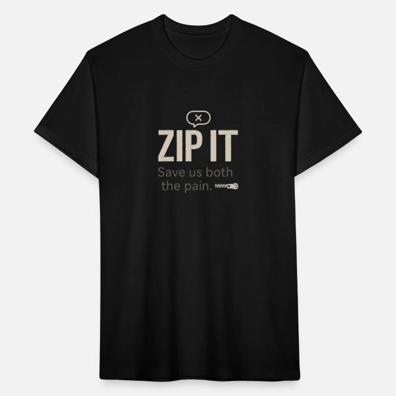 ZIP IT — Sarcastic Hoodie with Zipper Graphic