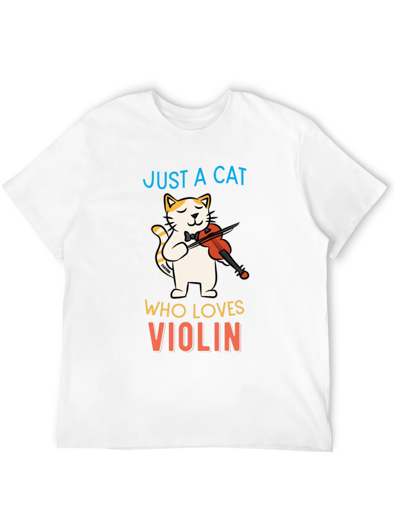 Cat Violinist T-Shirt - Musical Feline Tee