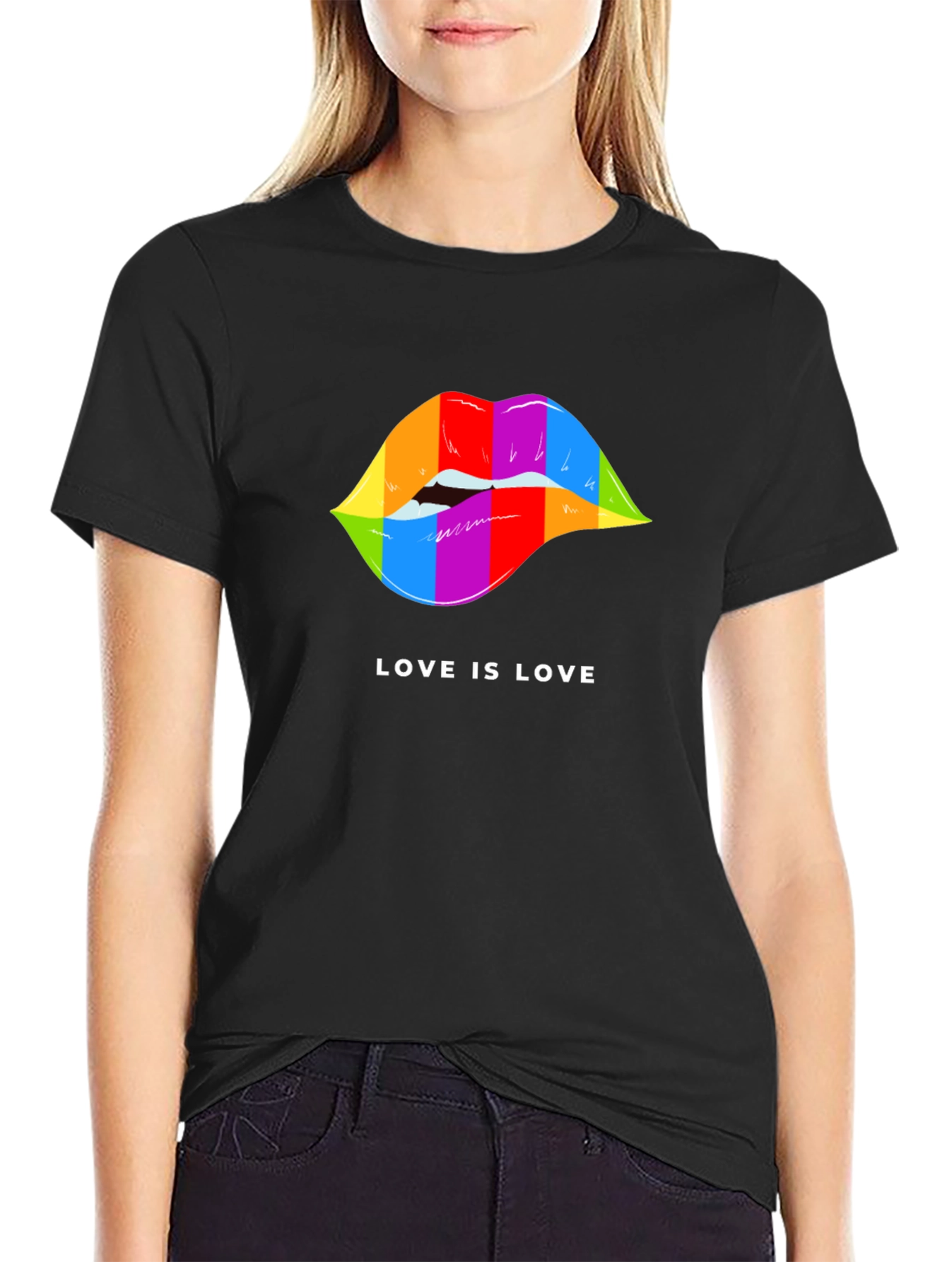 Love is Love Rainbow Lips Pride T-Shirt