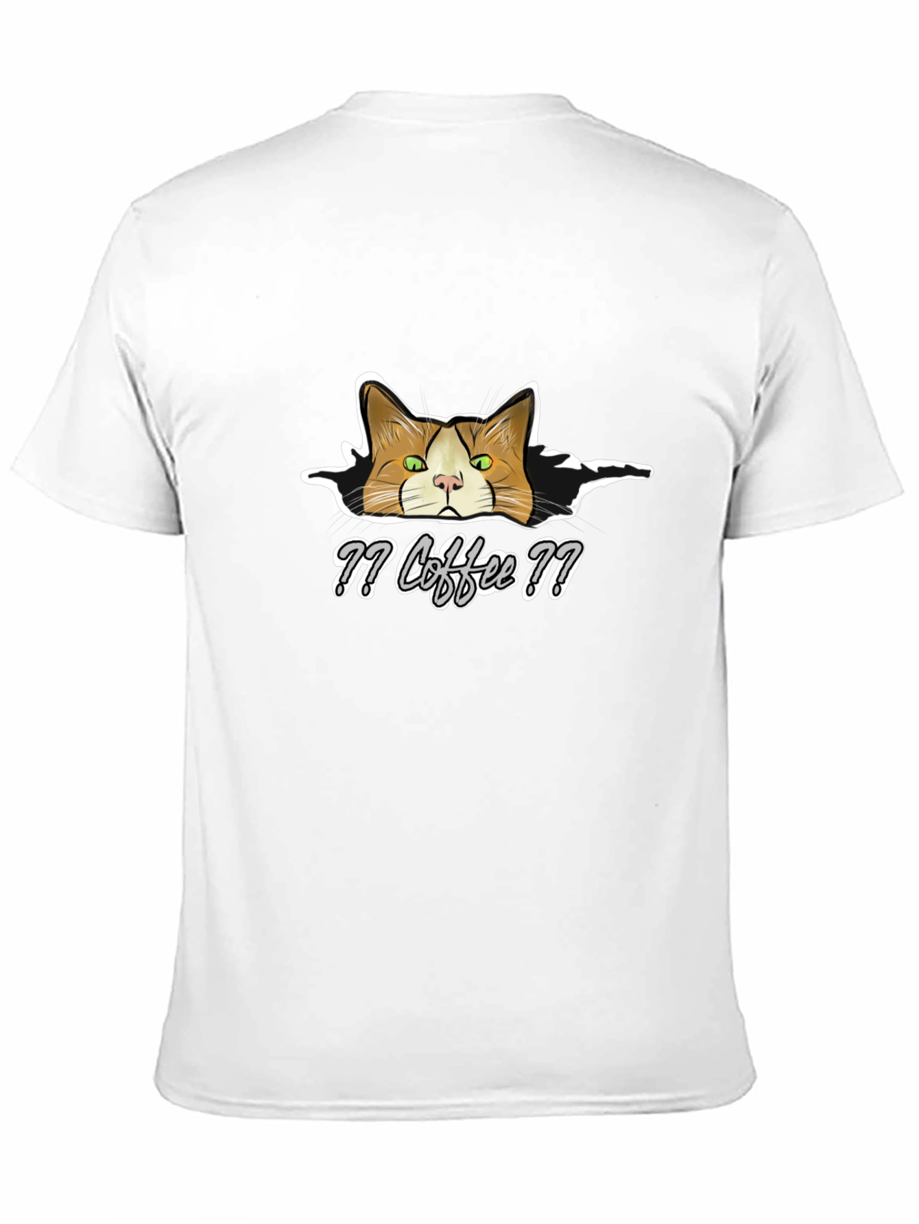 Coffee Cat T-Shirt - Funny Graphic Tee