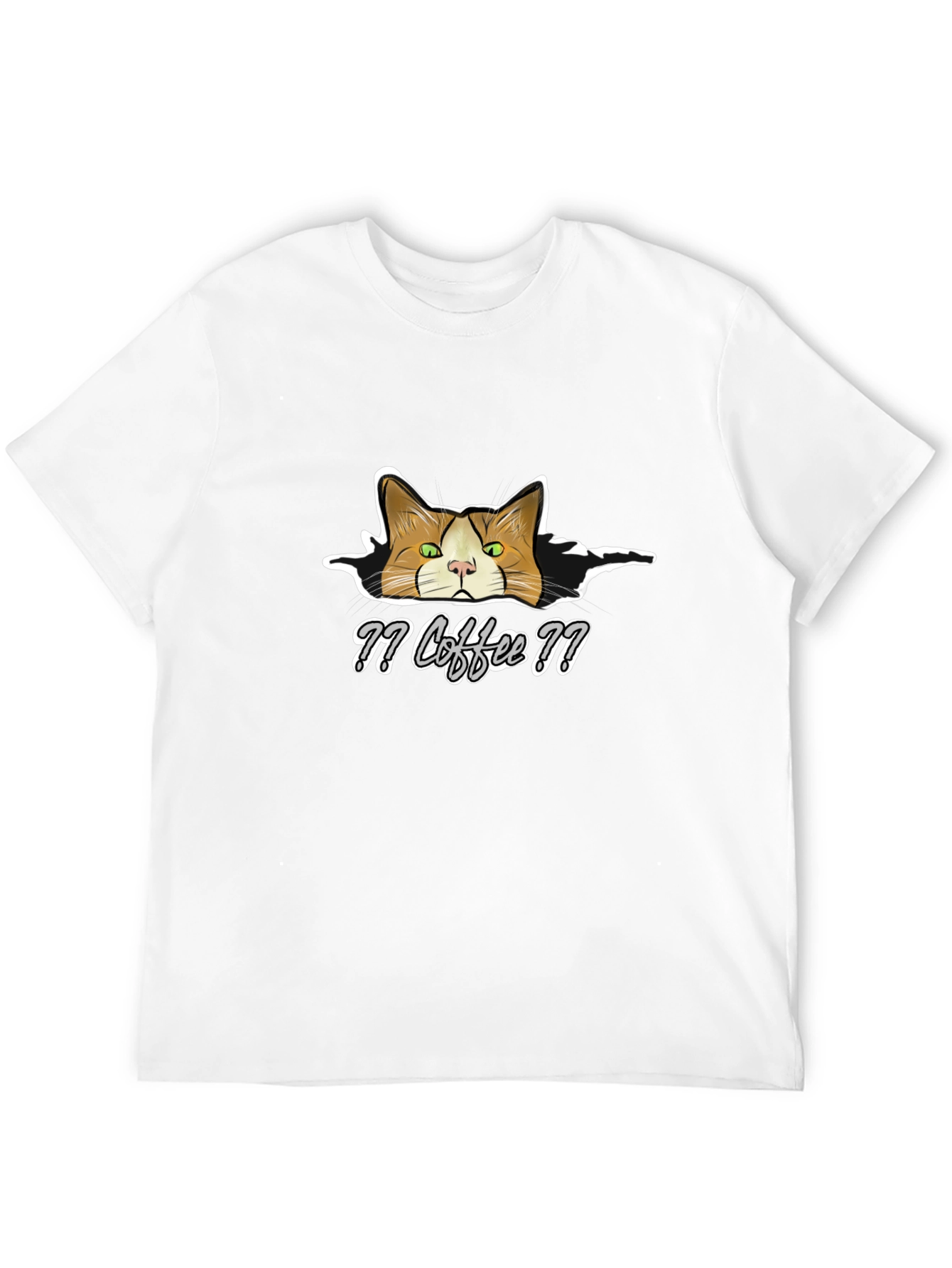 Coffee Cat T-Shirt - Funny Graphic Tee