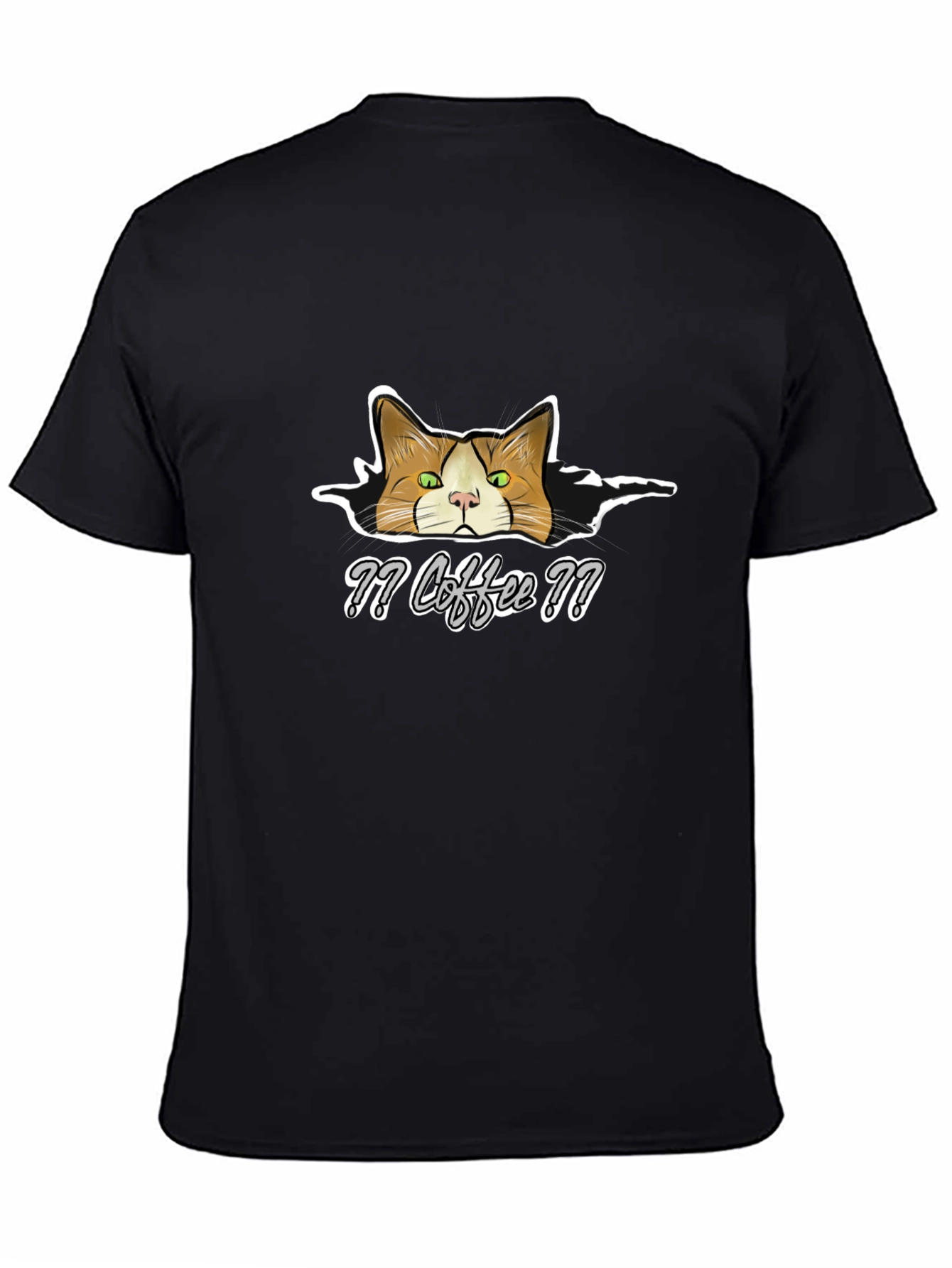 Coffee Cat T-Shirt - Funny Graphic Tee