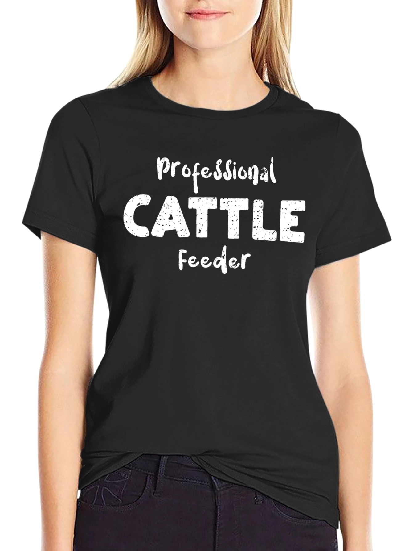 Professional Cattle Feeder Black T-Shirt