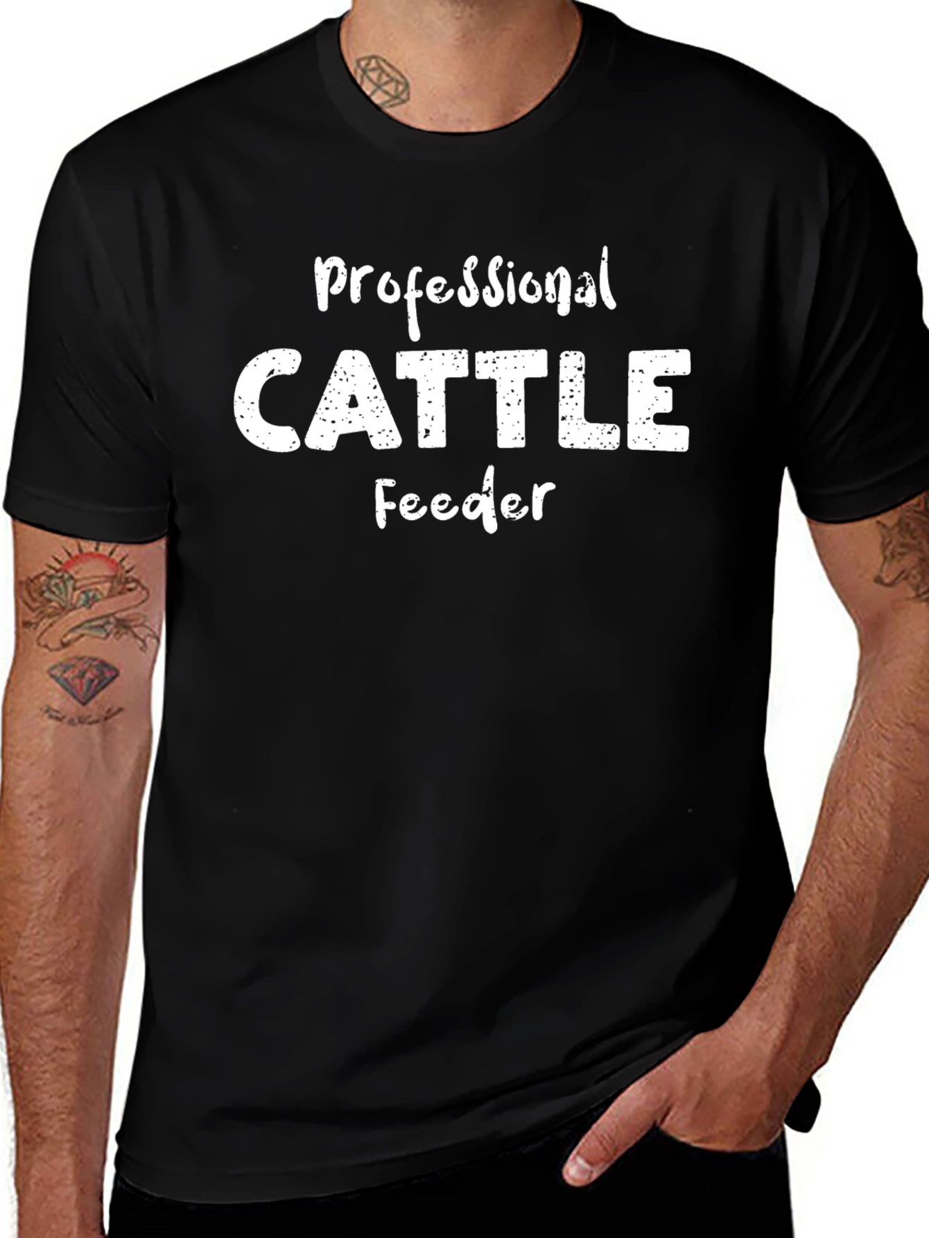 Professional Cattle Feeder Black T-Shirt