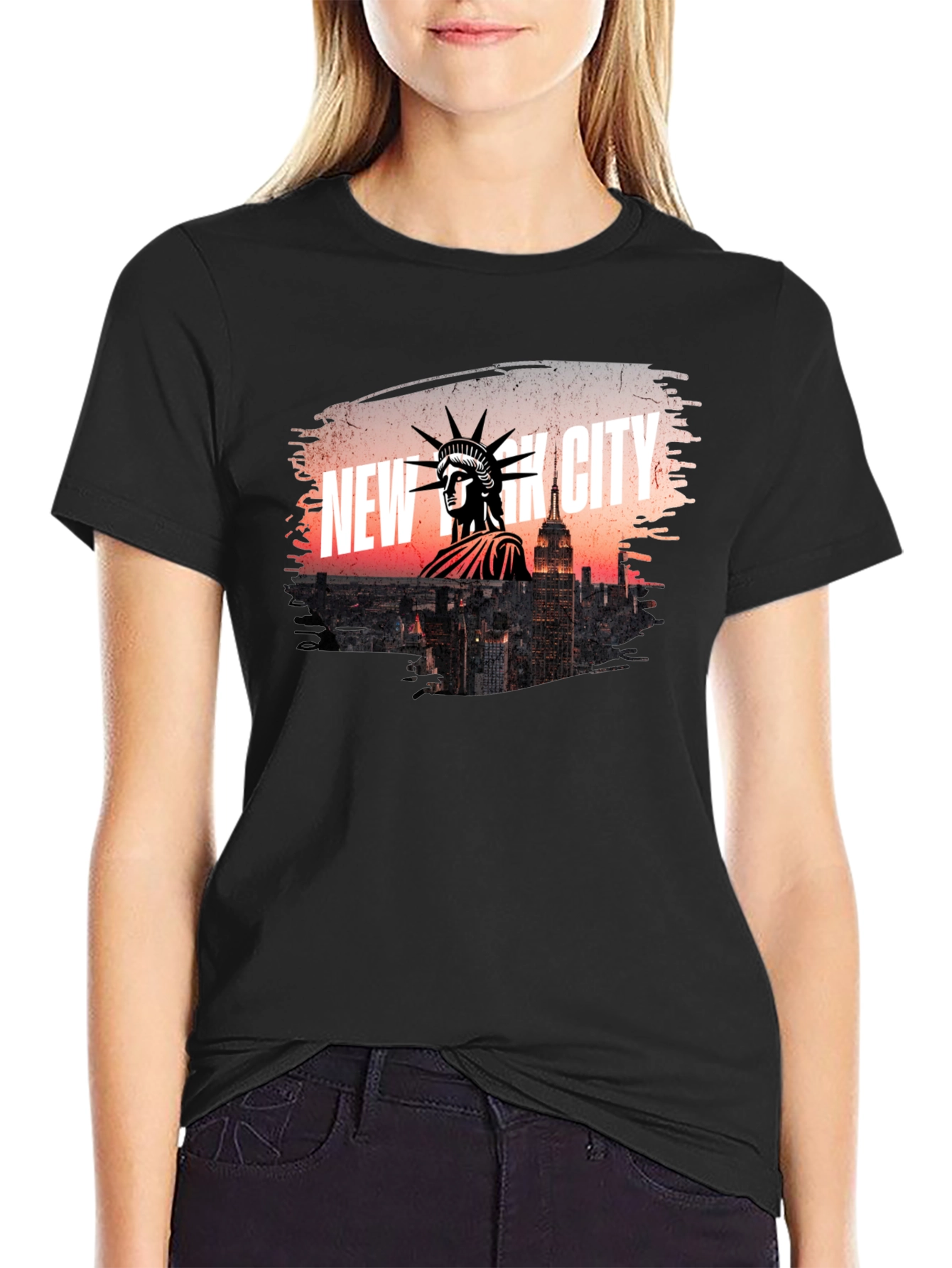 New York City Statue of Liberty Graphic T-Shirt