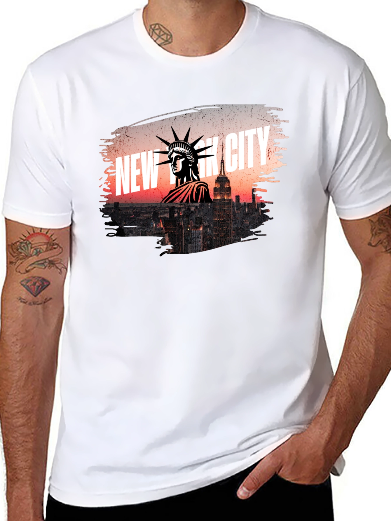 New York City Statue of Liberty Graphic T-Shirt