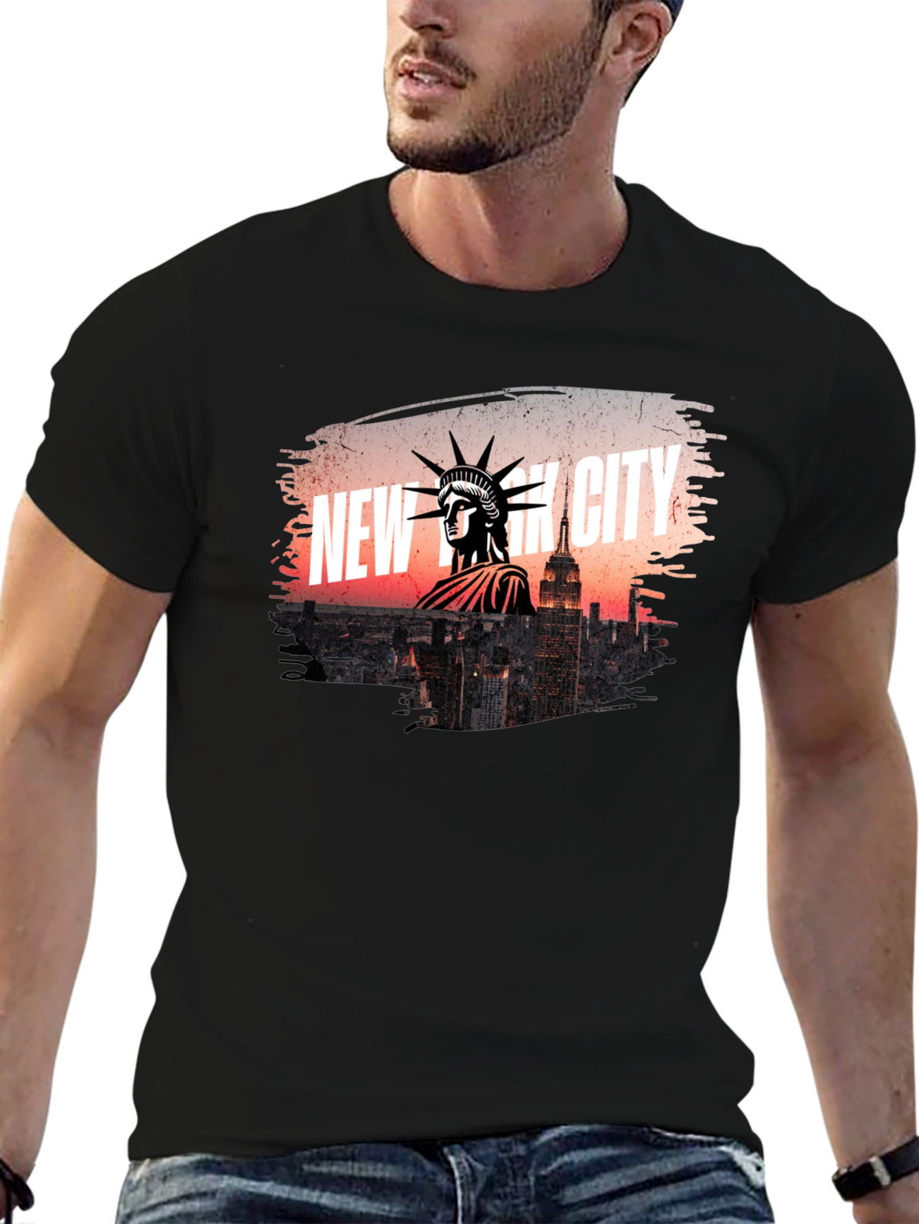New York City Statue of Liberty Graphic T-Shirt