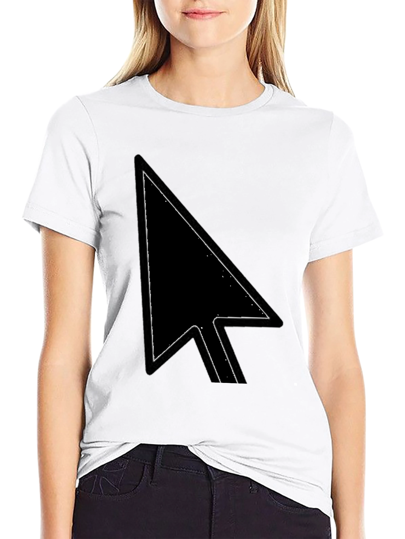 Pointer Arrow Graphic Tee - Black Casual Shirt